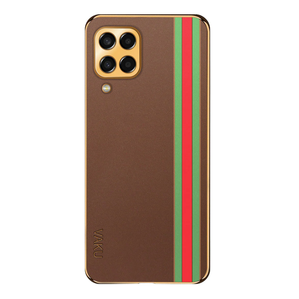 Vaku® Samsung Galaxy M53 5G Felix Line Leather Stitched Gold Electroplated Soft TPU Back Cover Case - Image 13