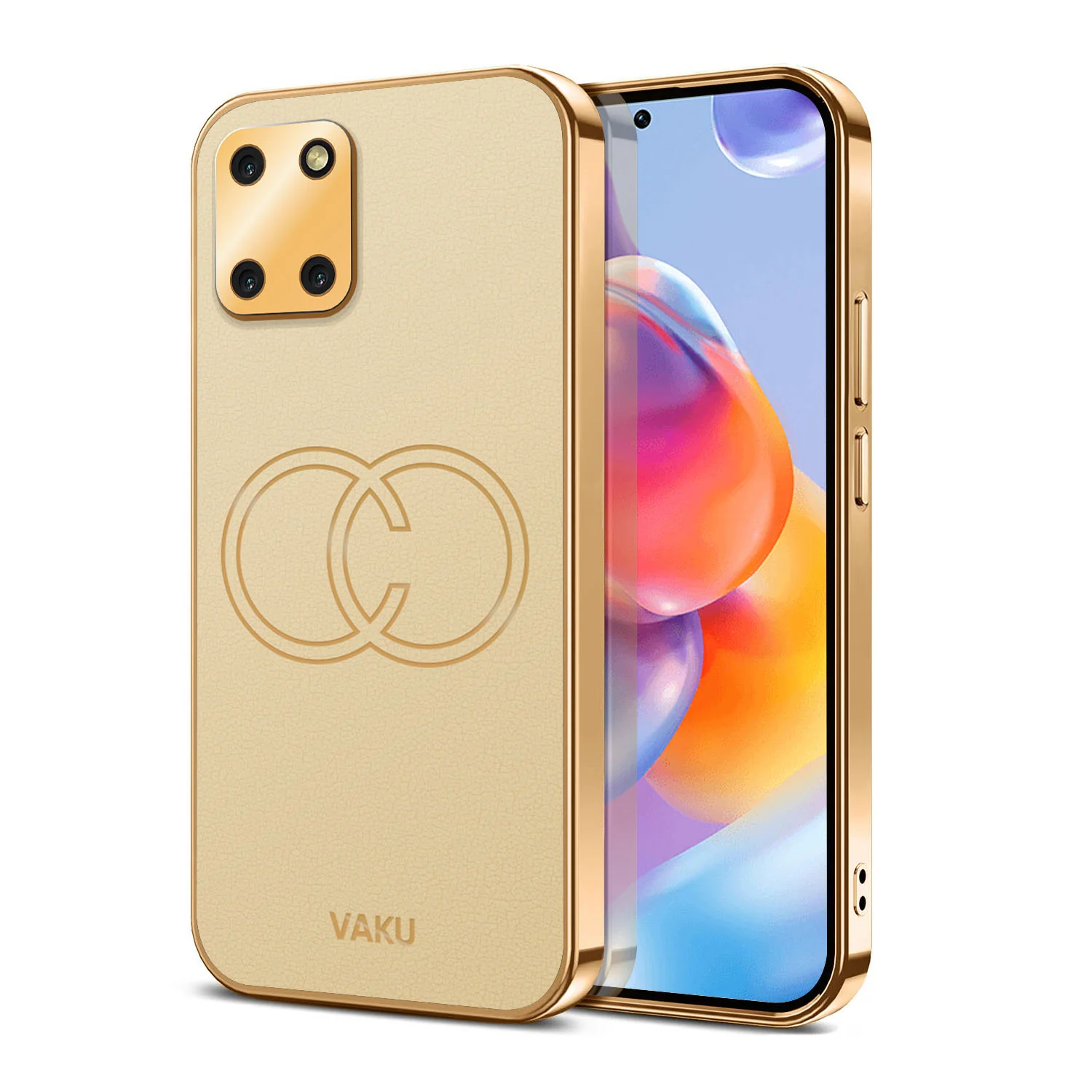 Vaku® Samsung Galaxy Note 10 Lite Skylar Leather Pattern Gold Electroplated Soft TPU Back Cover - Image 11