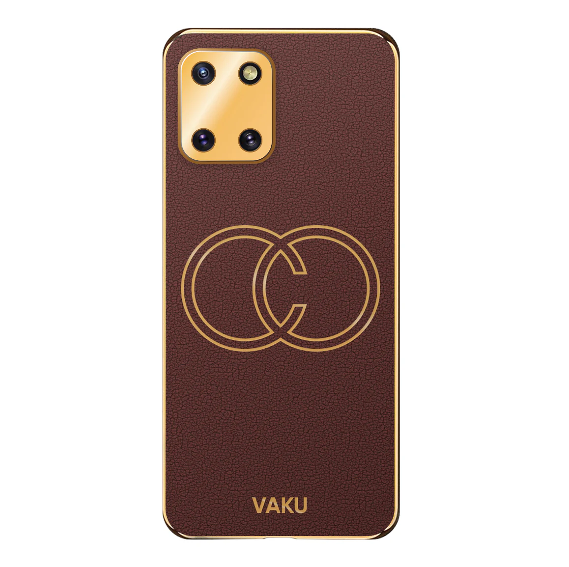 Vaku® Samsung Galaxy Note 10 Lite Skylar Leather Pattern Gold Electroplated Soft TPU Back Cover - Image 12