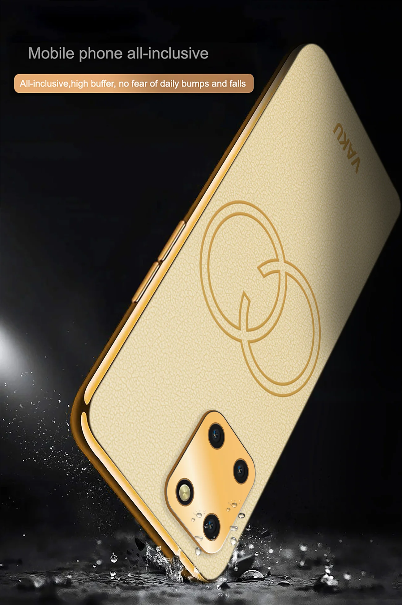 Vaku® Samsung Galaxy Note 10 Lite Skylar Leather Pattern Gold Electroplated Soft TPU Back Cover - Image 15