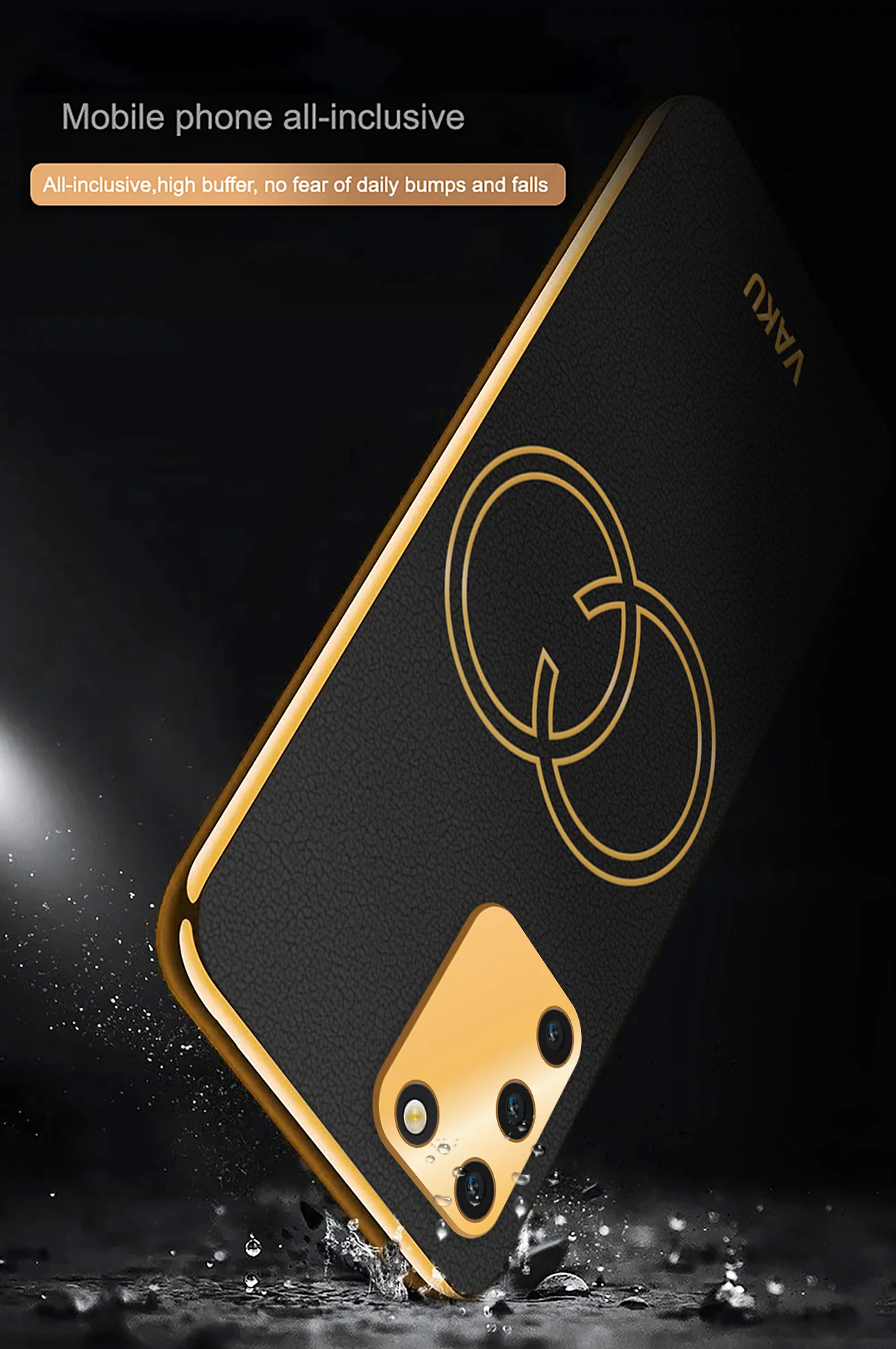 Vaku® Samsung Galaxy S10 Lite Skylar Leather Pattern Gold Electroplated Soft TPU Back Cover - Image 15