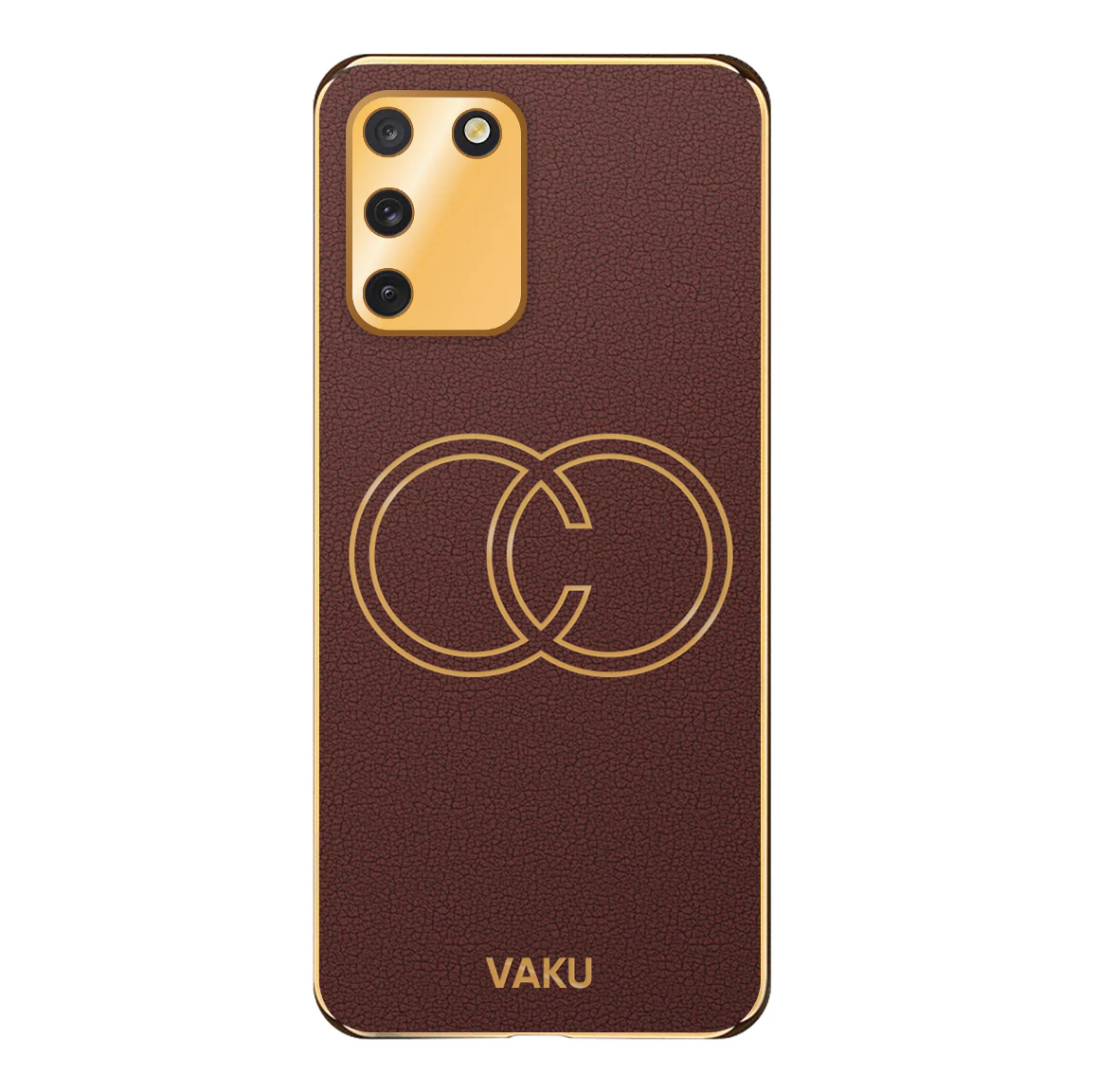 Vaku® Samsung Galaxy S10 Lite Skylar Leather Pattern Gold Electroplated Soft TPU Back Cover - Image 16