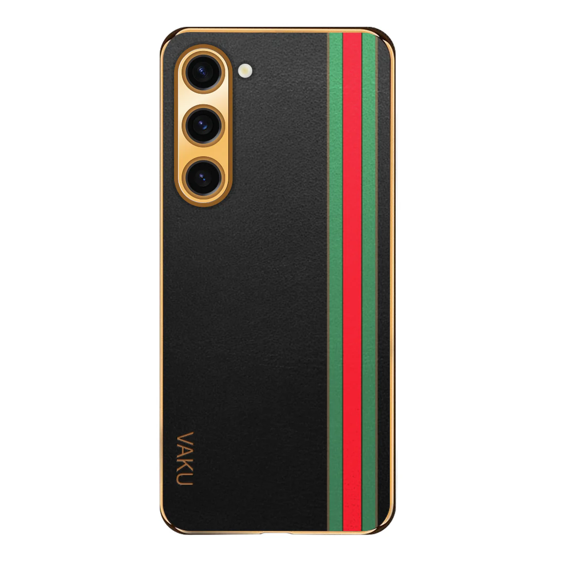Vaku® Samsung Galaxy S20 FE Felix Line Leather Stitched Gold Electroplated Soft TPU Back Cover - Image 9