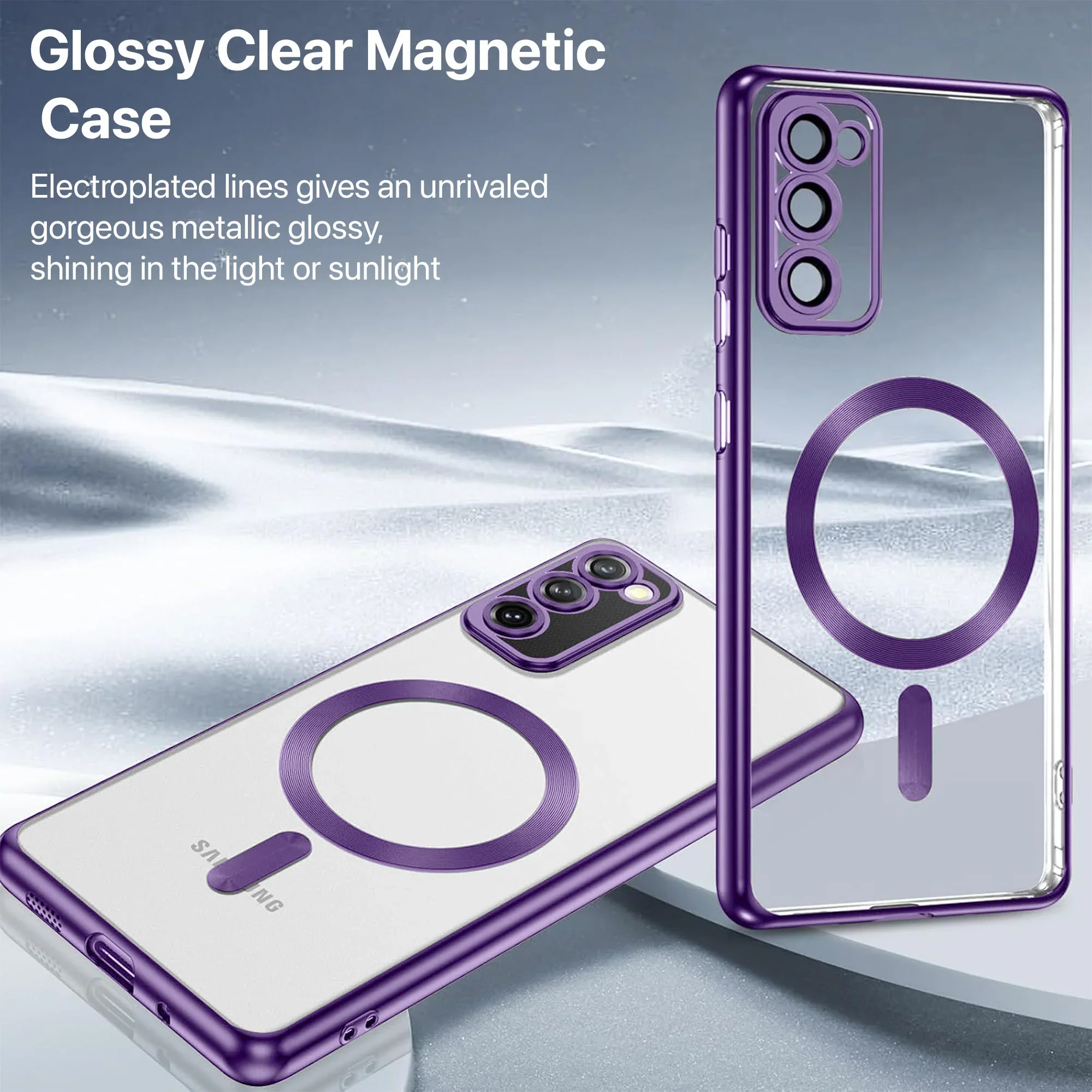 Vaku ® Samsung Galaxy S20 FE Luxury Electroplated Magnetic Magsafe Back Cover - Image 7