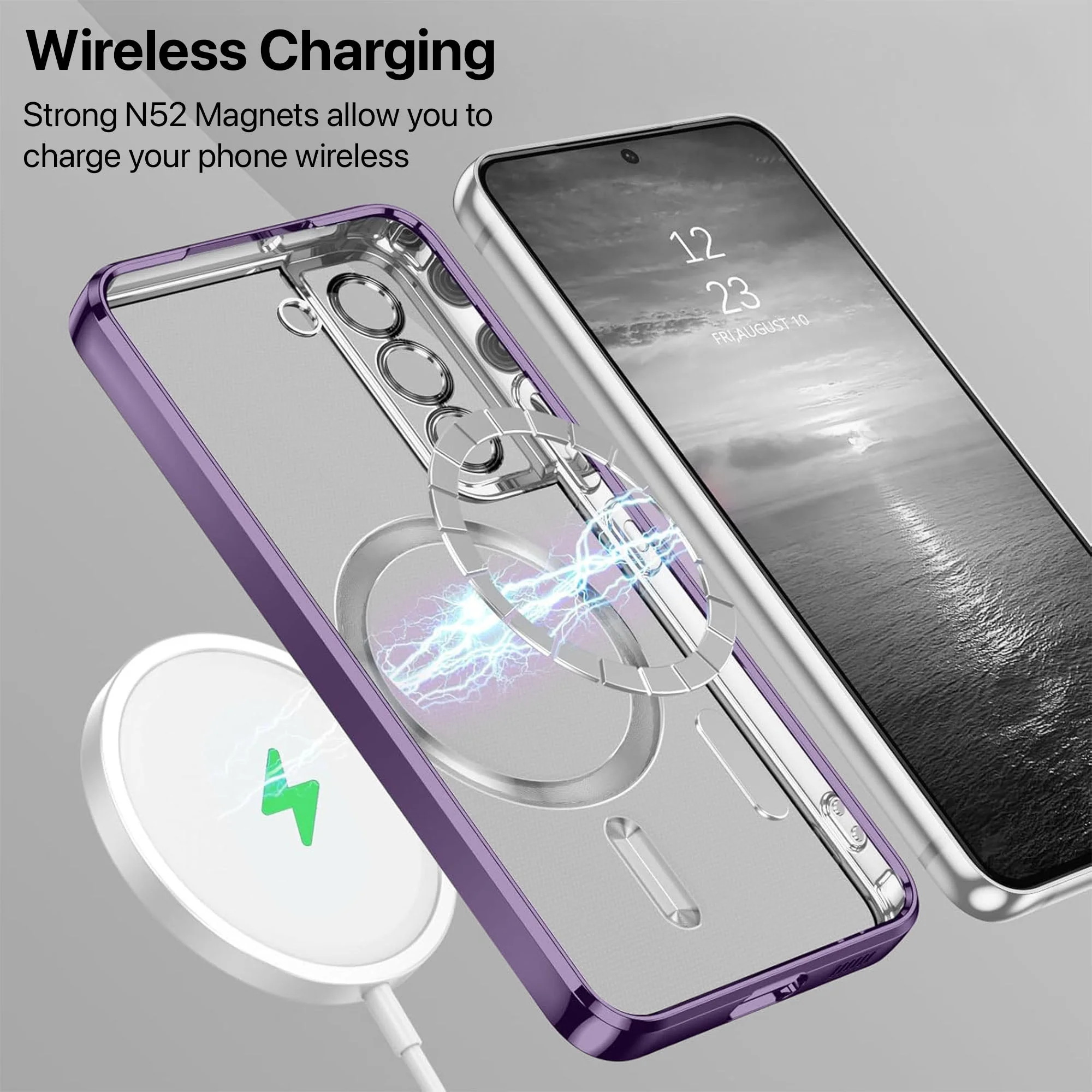 Vaku ® Samsung Galaxy S21 FE Luxury Electroplated Magnetic Magsafe Back Cover - Image 4
