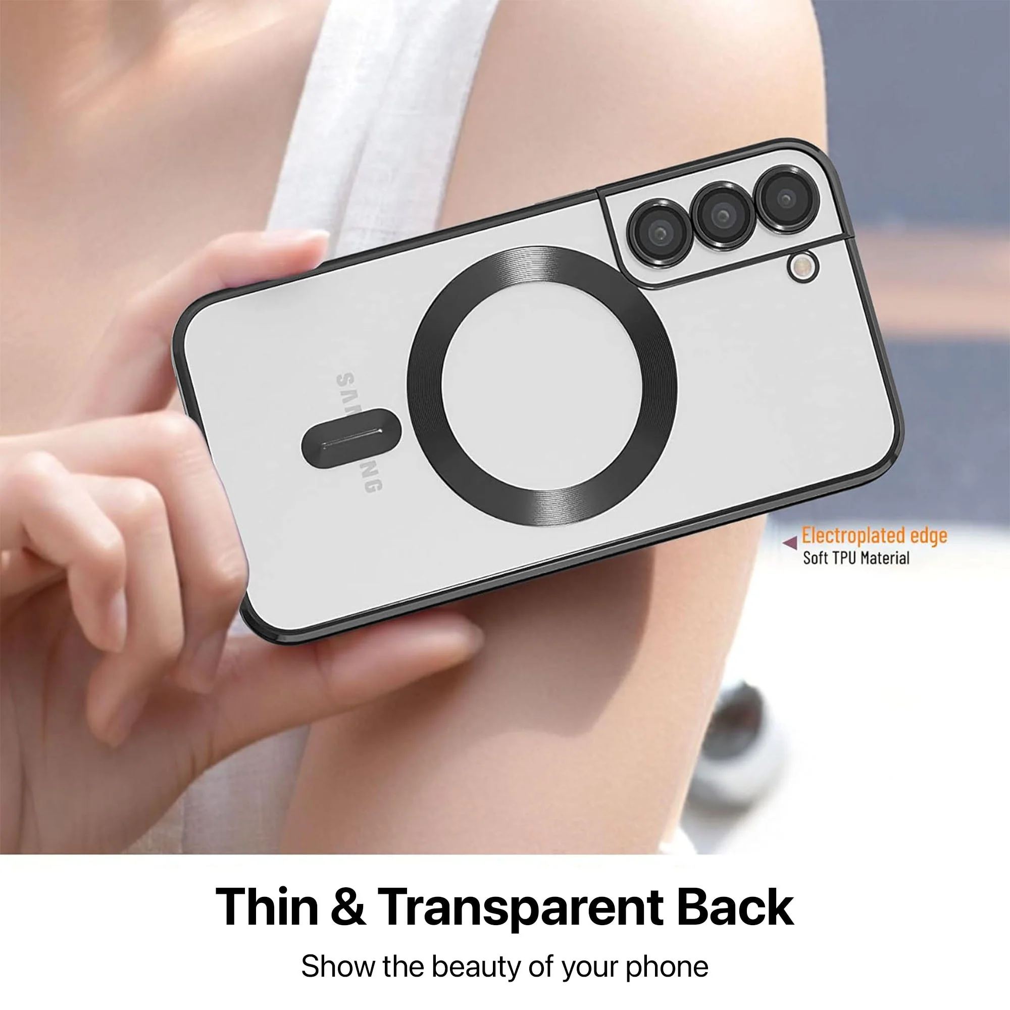 Vaku ® Samsung Galaxy S21 FE Luxury Electroplated Magnetic Magsafe Back Cover - Image 5