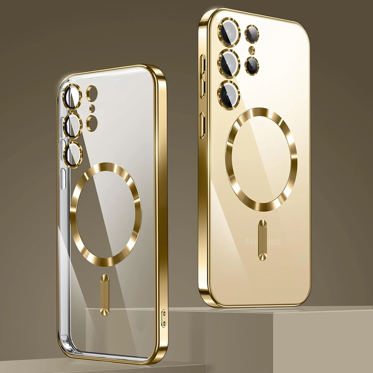 Vaku ® Samsung Galaxy S21 Ultra Luxury Electroplated Magnetic Magsafe Back Cover - Image 2