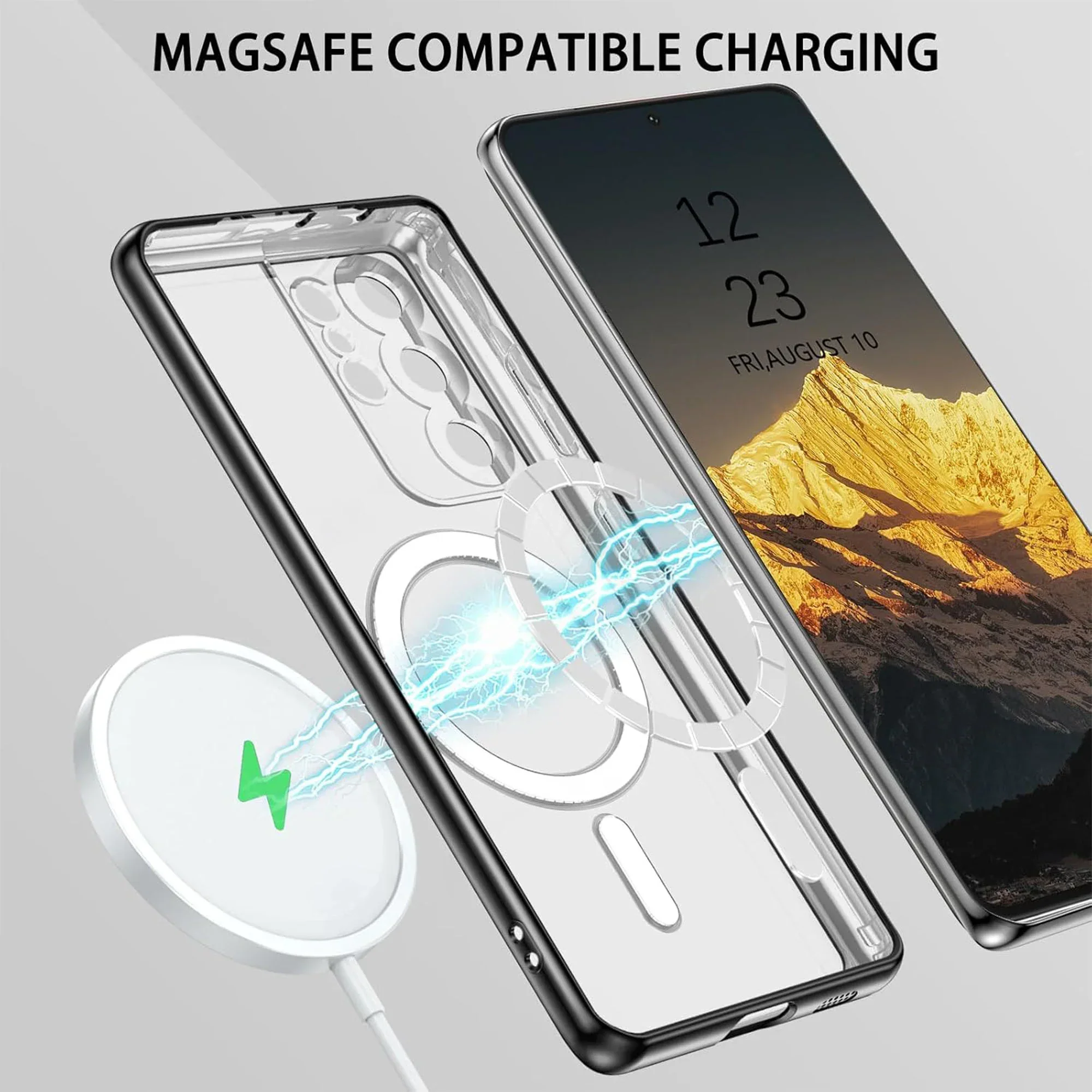 Vaku ® Samsung Galaxy S21 Ultra Luxury Electroplated Magnetic Magsafe Back Cover - Image 4