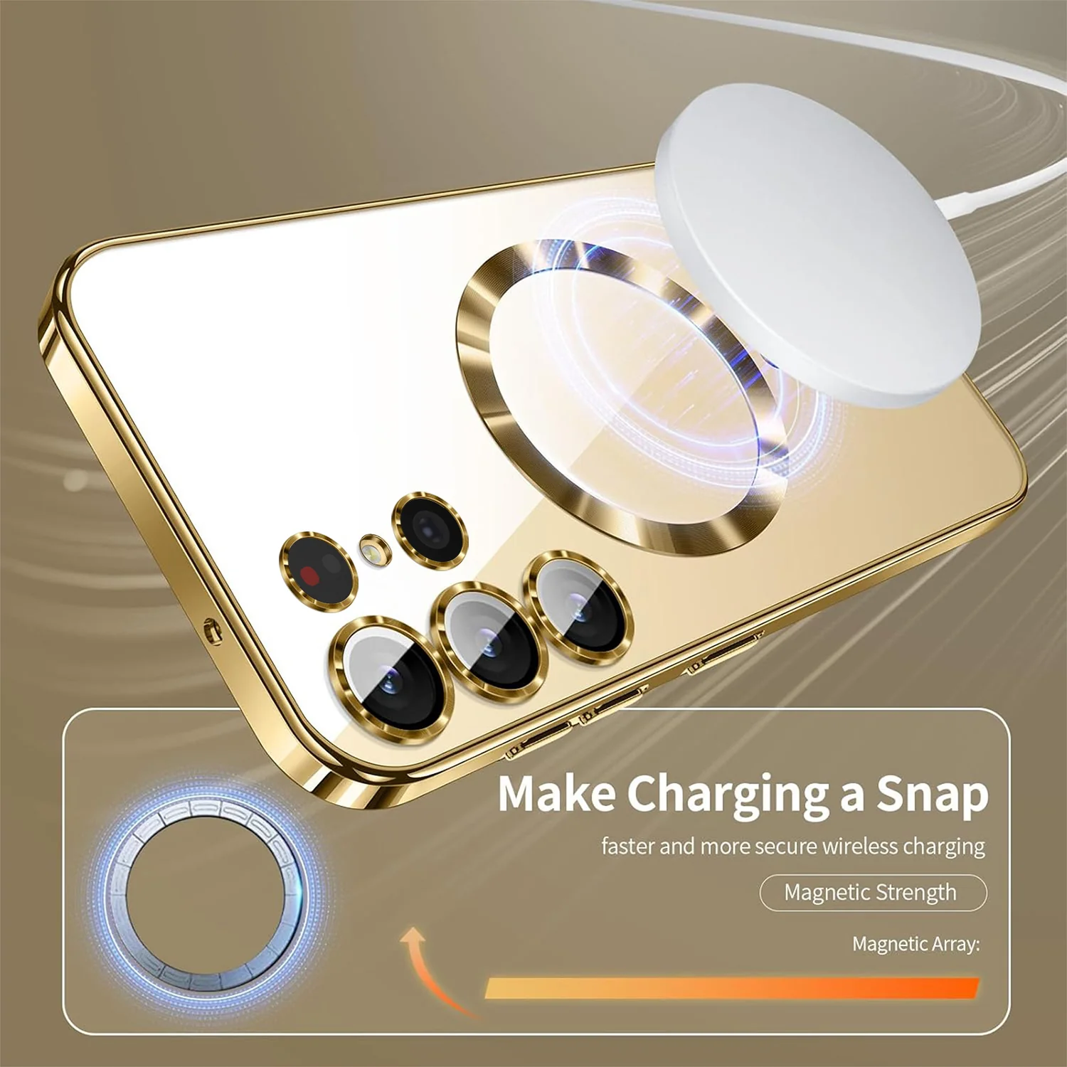 Vaku ® Samsung Galaxy S21 Ultra Luxury Electroplated Magnetic Magsafe Back Cover - Image 7