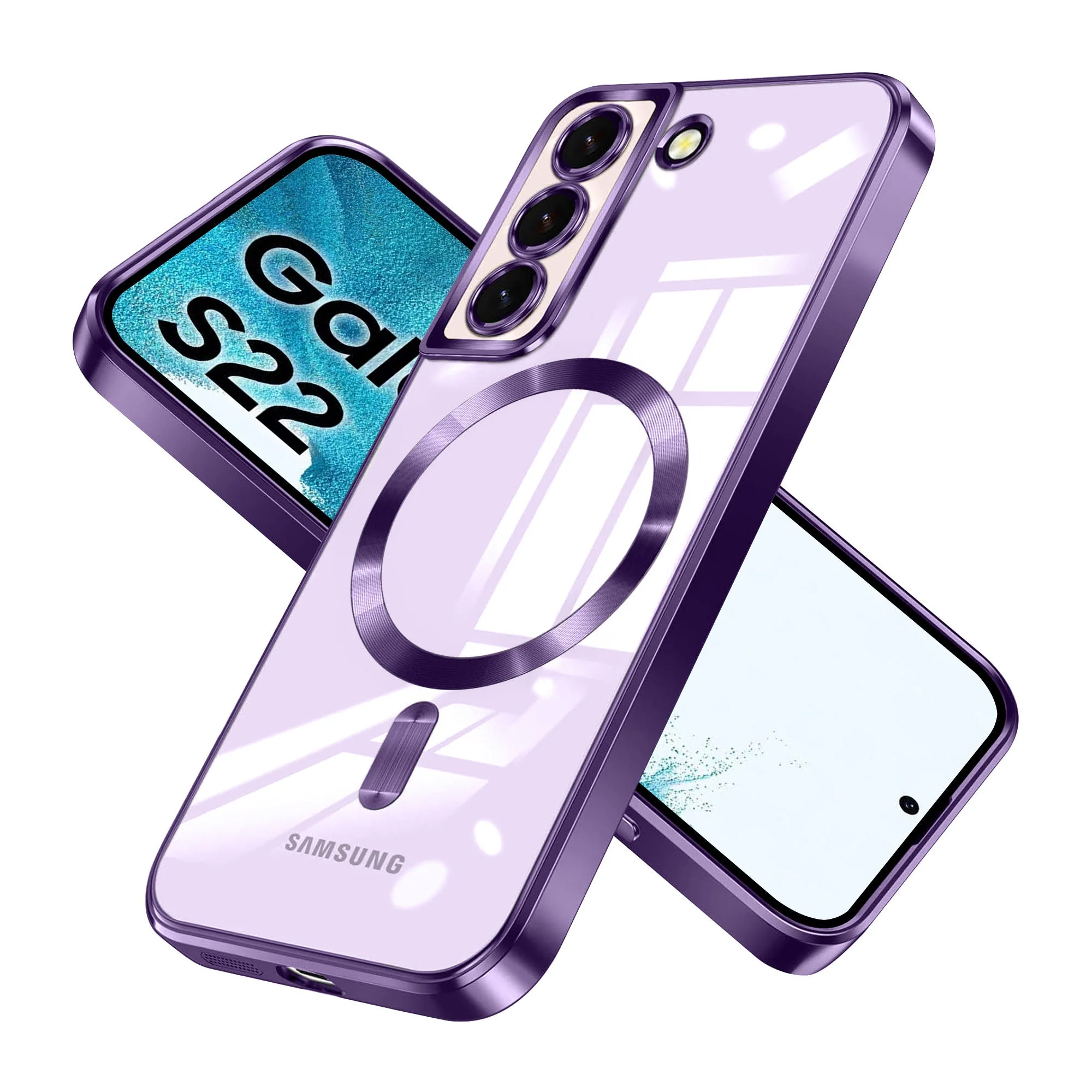 Vaku ® Samsung Galaxy S22 Luxury Electroplated Magnetic Magsafe Back Cover - Image 10