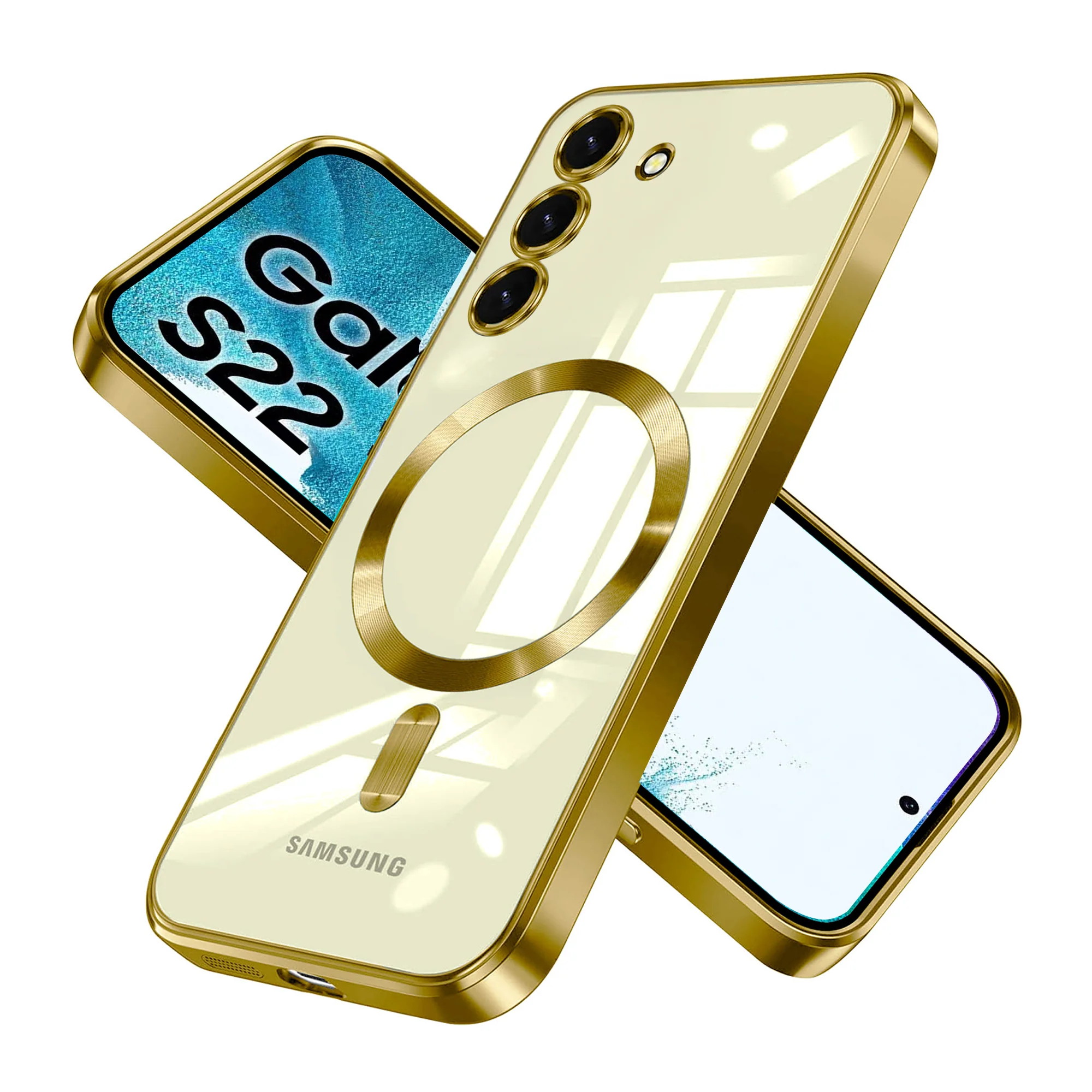 Vaku ® Samsung Galaxy S22 Luxury Electroplated Magnetic Magsafe Back Cover - Image 11