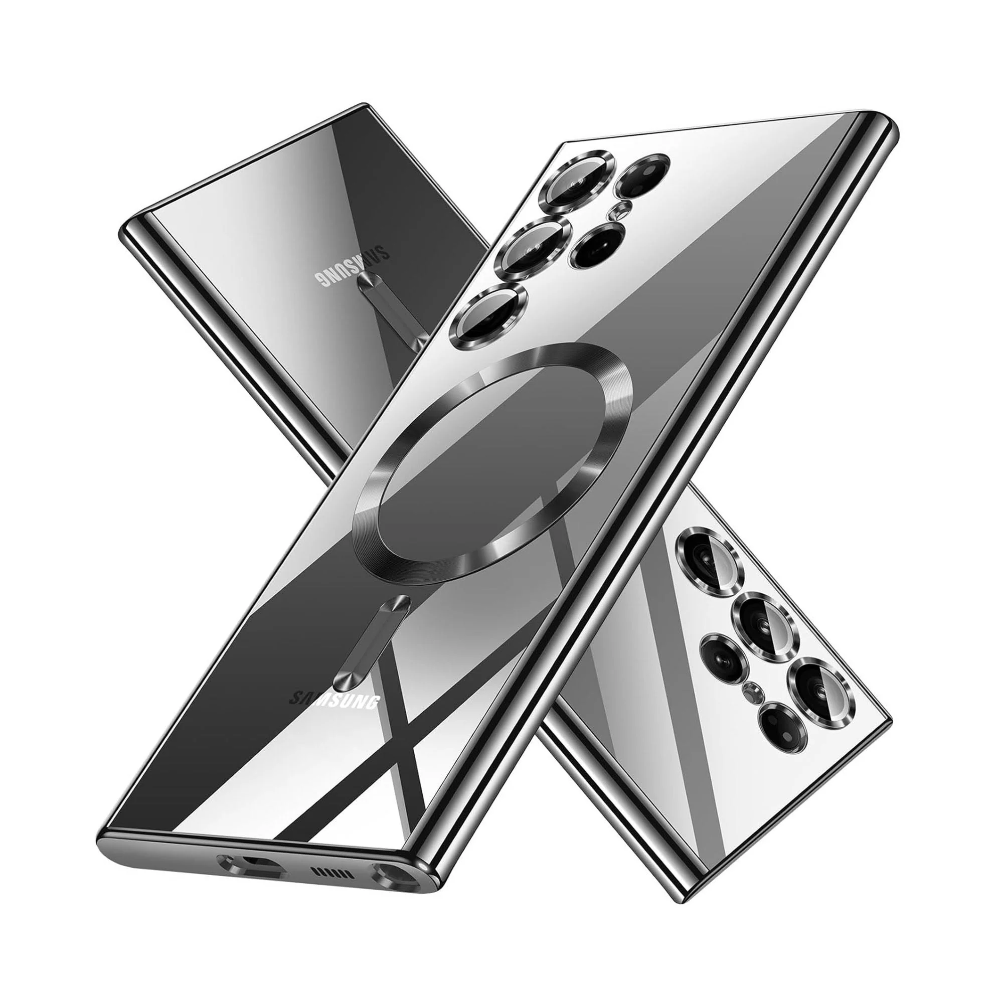 Vaku ® Samsung Galaxy S22 Ultra Luxury Electroplated Magnetic Magsafe Back Cover - Image 10