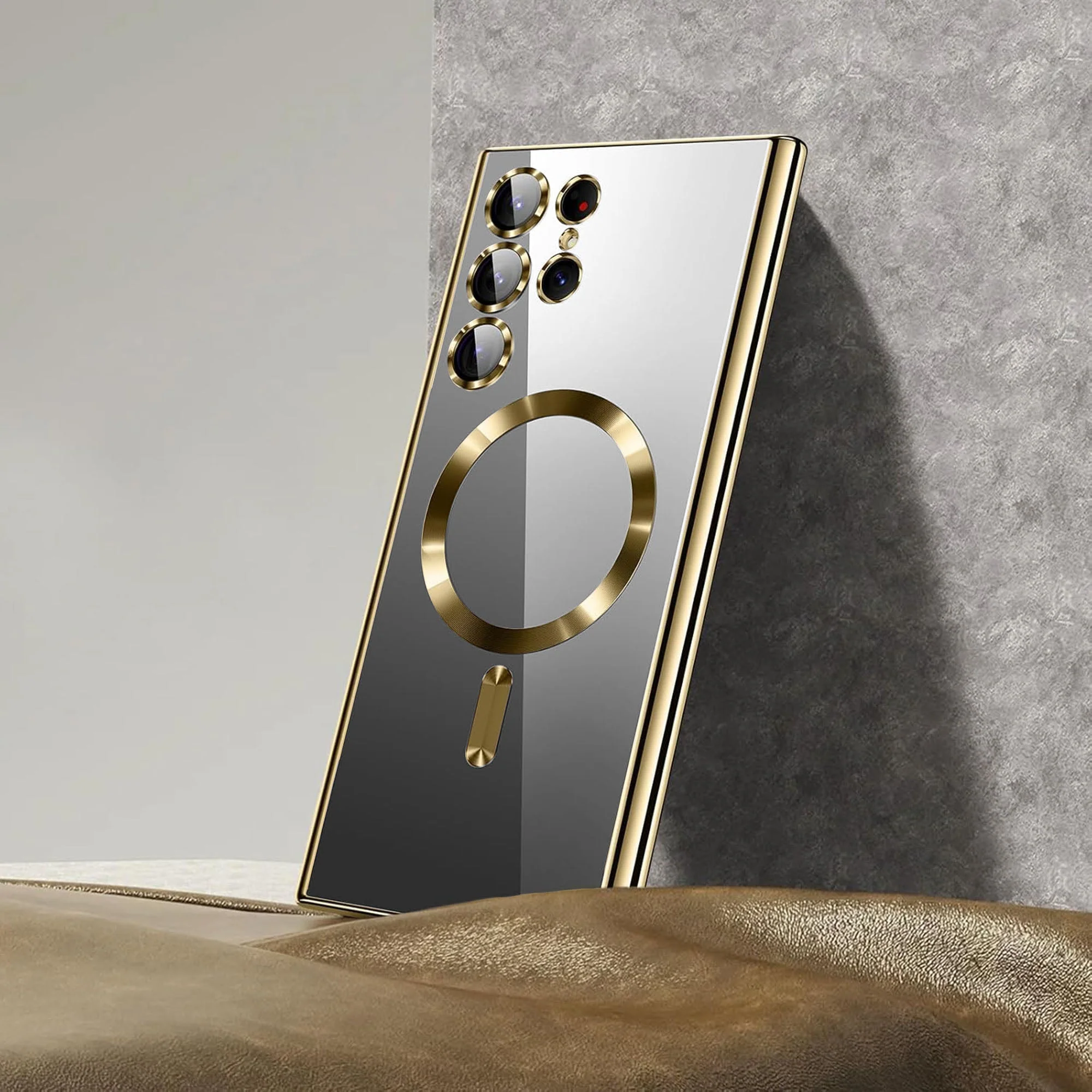 Vaku ® Samsung Galaxy S22 Ultra Luxury Electroplated Magnetic Magsafe Back Cover - Image 6