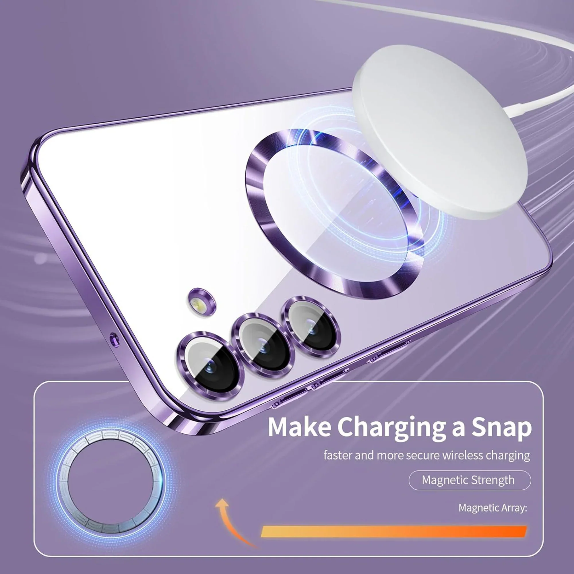 Vaku ® Samsung Galaxy S23 FE Luxury Electroplated Magnetic Magsafe Back Cover - Image 3