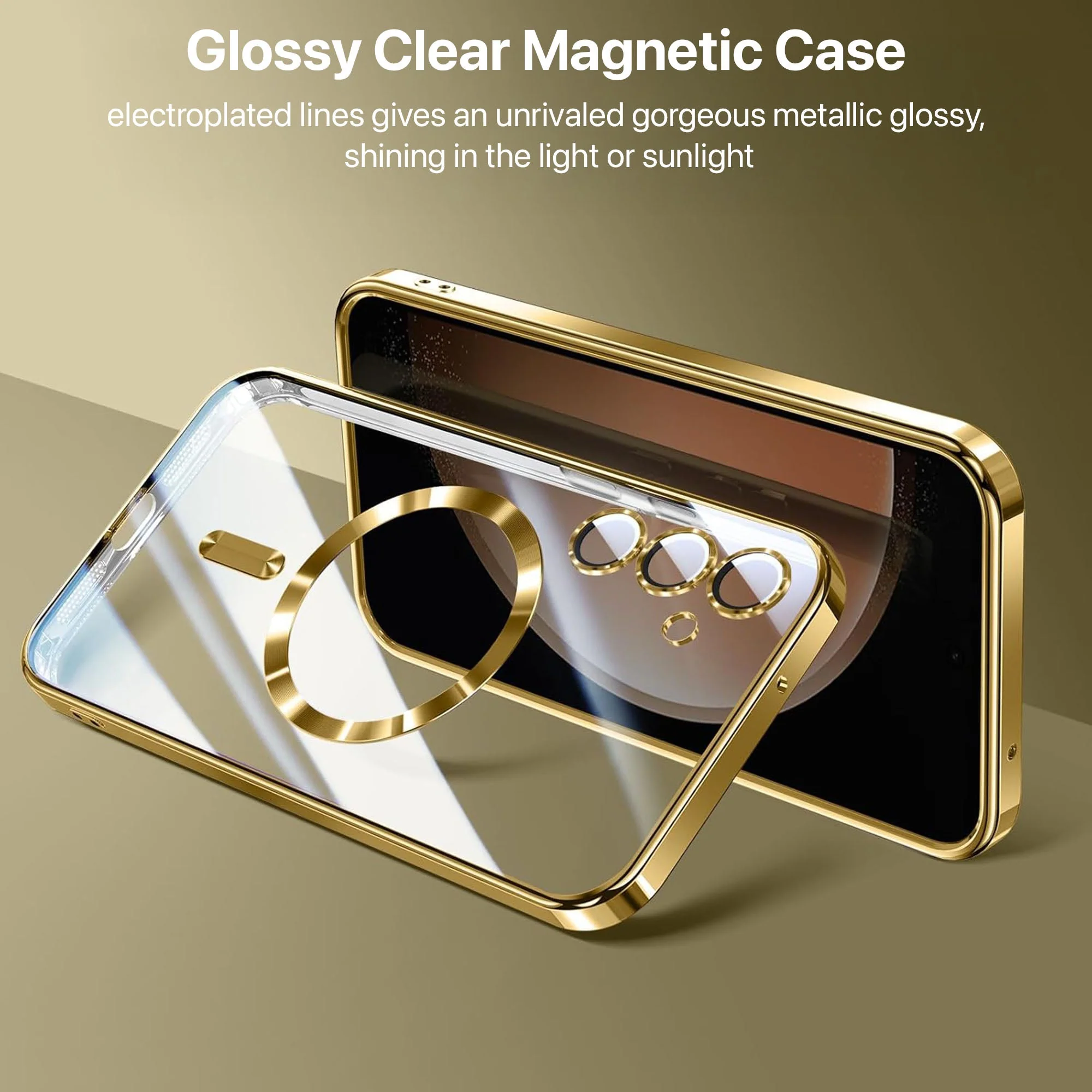 Vaku ® Samsung Galaxy S23 FE Luxury Electroplated Magnetic Magsafe Back Cover - Image 6