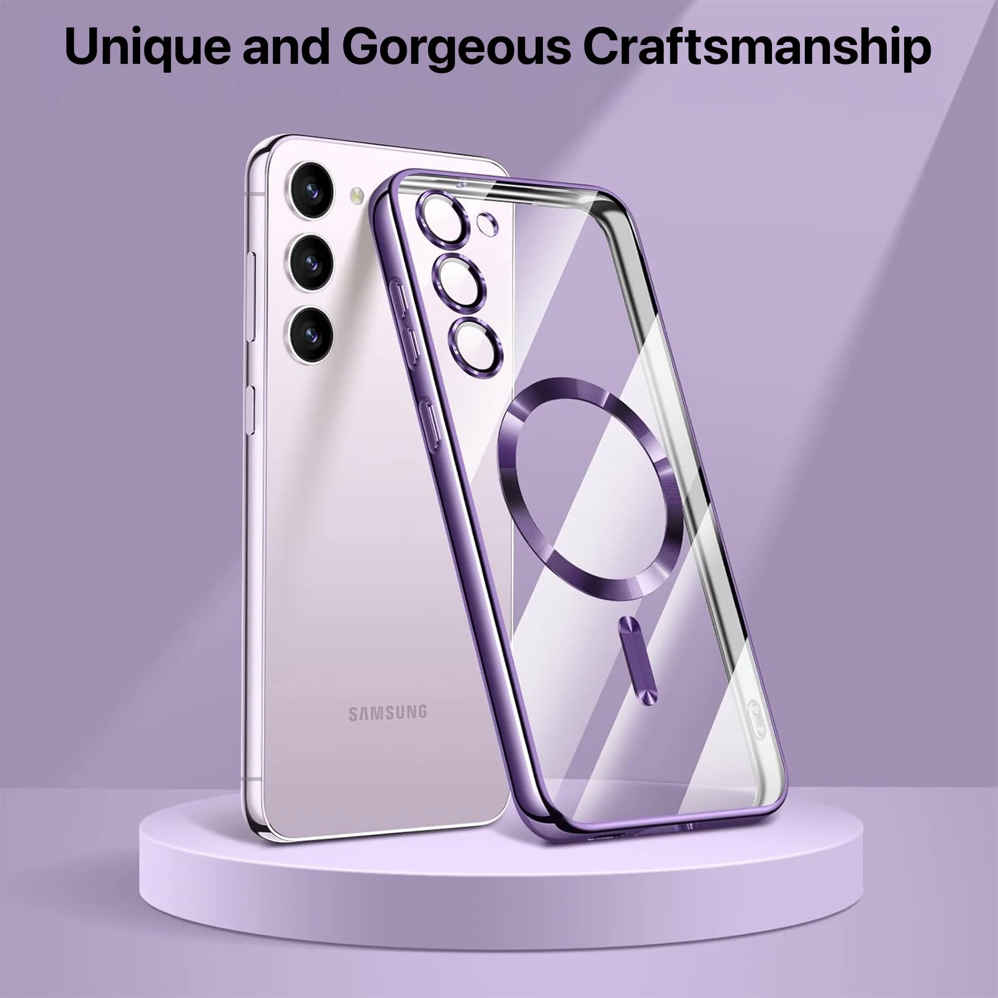 Vaku ® Samsung Galaxy S23 Luxury Electroplated Magnetic Magsafe Back Cover - Image 8