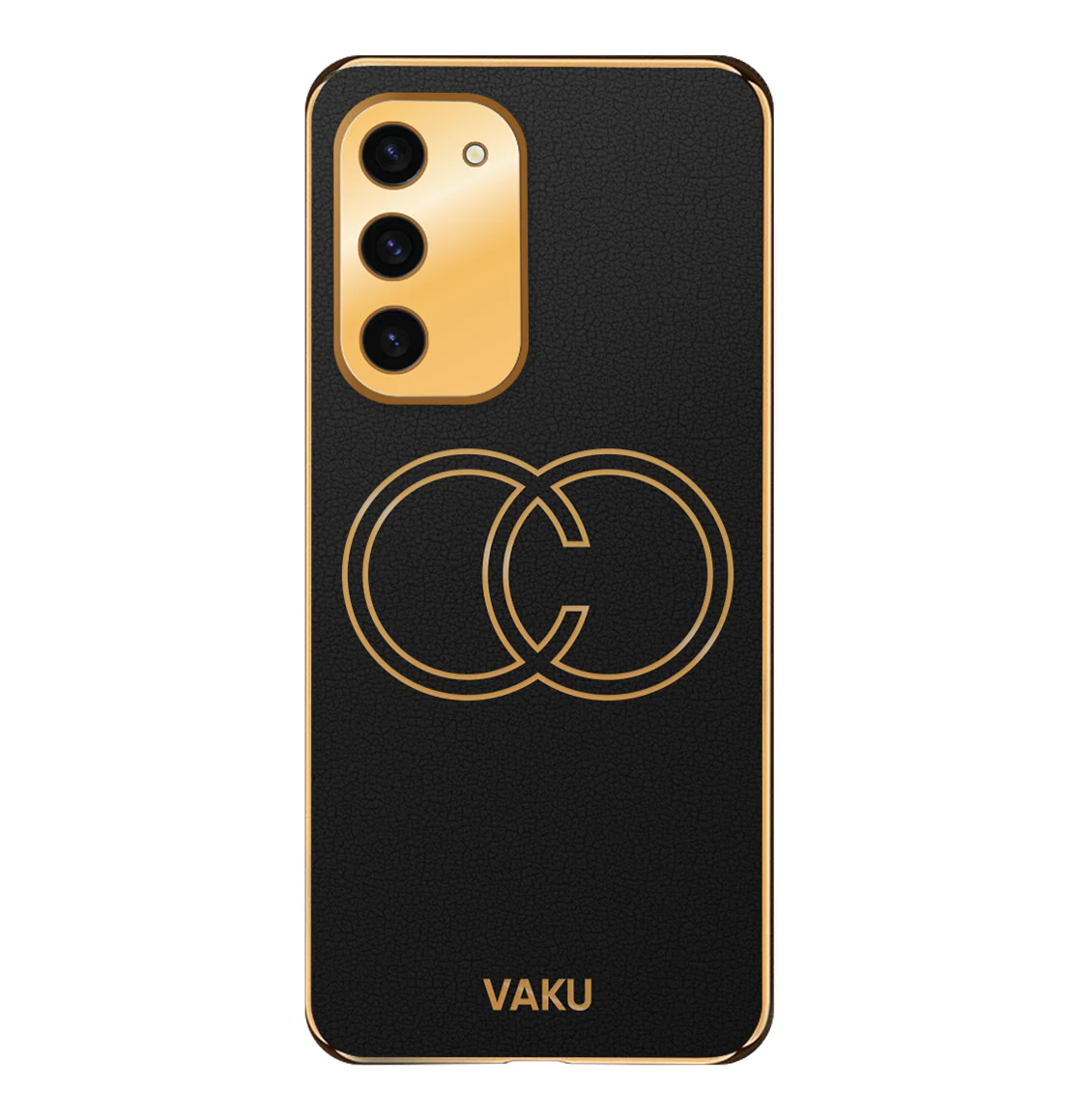 Vaku® Samsung Galaxy S23 Plus Skylar Leather Pattern Gold Electroplated Soft TPU Back Cover - Image 16