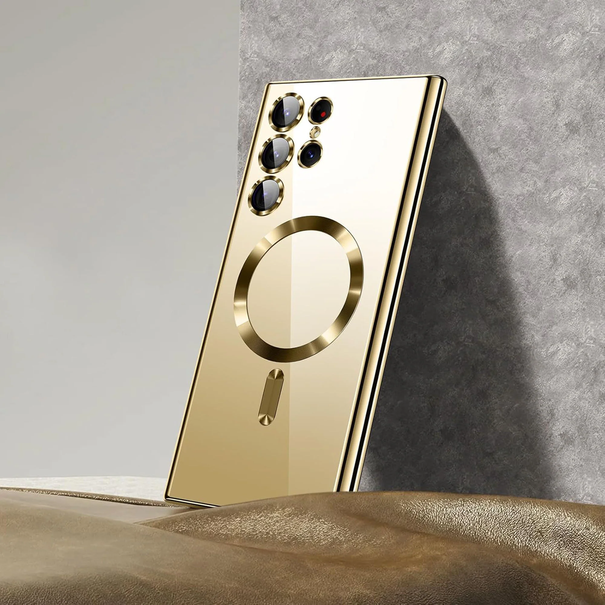 Vaku ® Samsung Galaxy S23 Ultra Luxury Electroplated Magnetic Magsafe Back Cover - Image 2