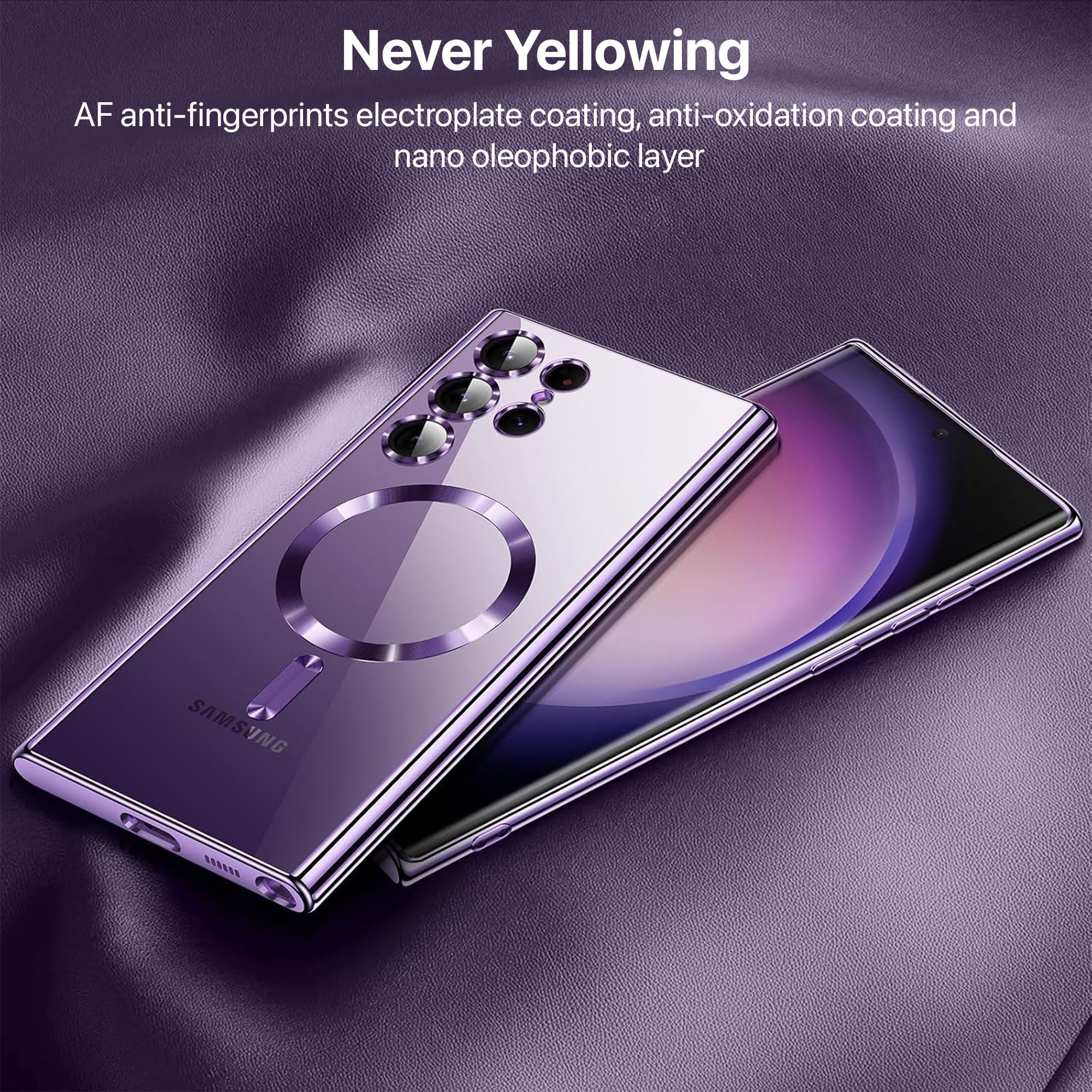 Vaku ® Samsung Galaxy S23 Ultra Luxury Electroplated Magnetic Magsafe Back Cover - Image 7