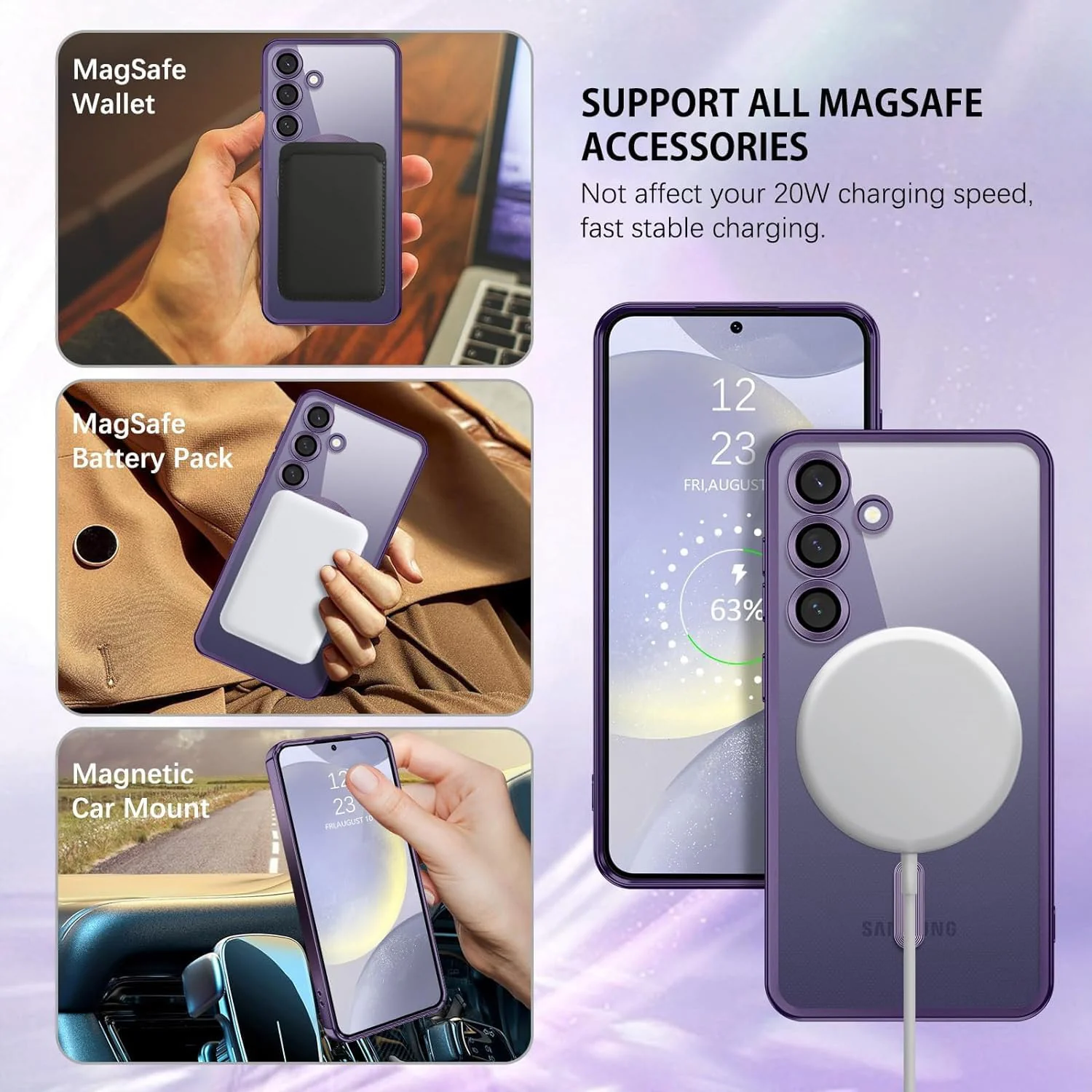Vaku ® Samsung Galaxy S24 FE Luxury Electroplated Magnetic Magsafe Back Cover - Image 10