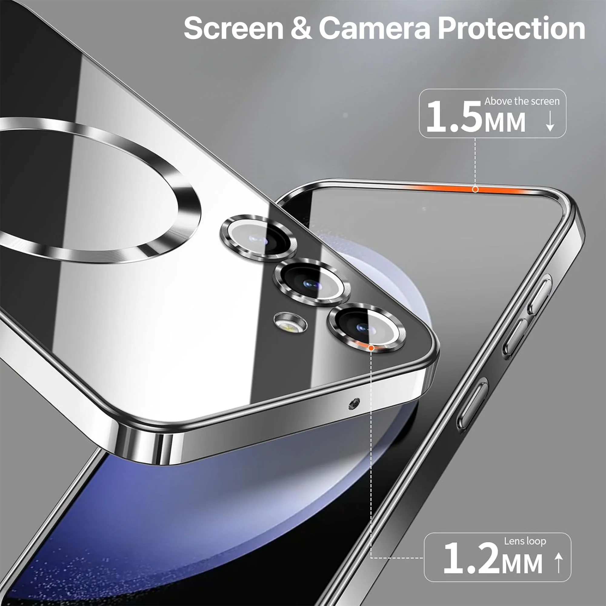 Vaku ® Samsung Galaxy S24 FE Luxury Electroplated Magnetic Magsafe Back Cover - Image 6