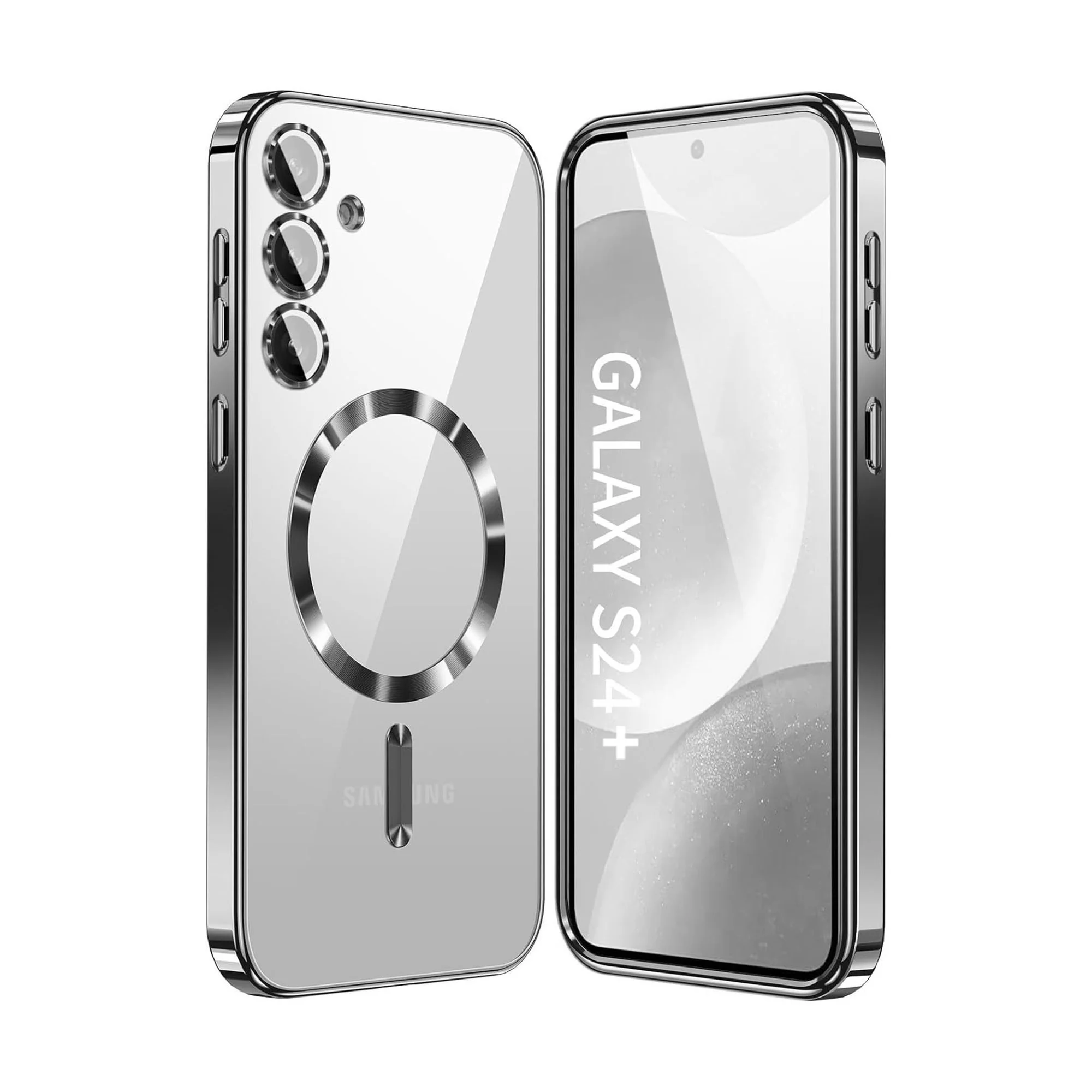 Vaku ® Samsung Galaxy S24 Plus Luxury Electroplated Magnetic Magsafe Back Cover - Image 3