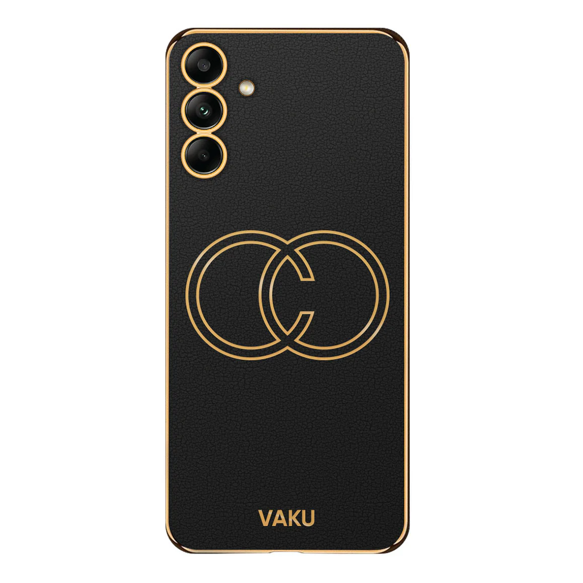 Vaku ® Samsung Galaxy S24 Skylar Leather Pattern Gold Electroplated Soft TPU Back Cover - Image 11