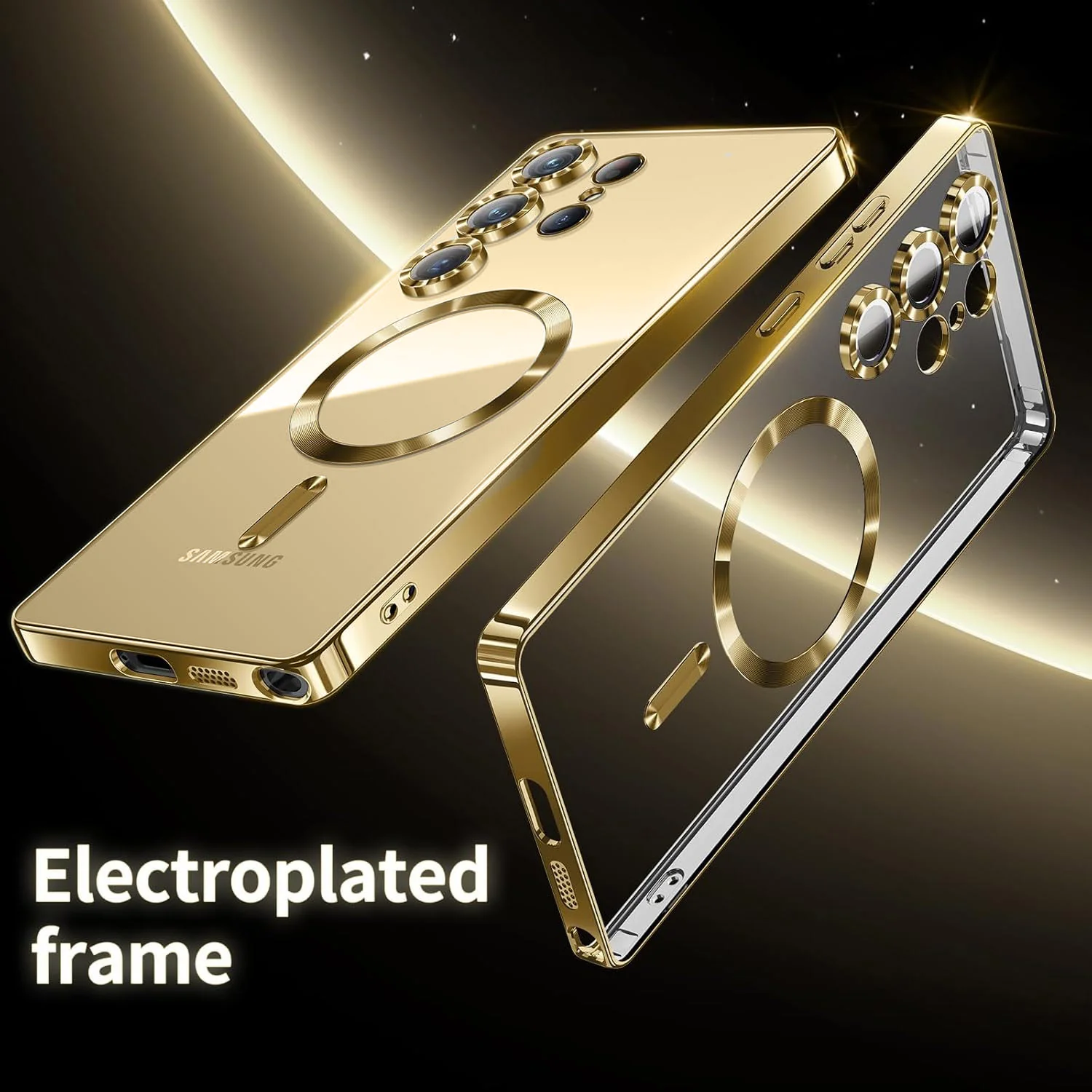 Vaku ® Samsung Galaxy S24 Ultra Luxury Electroplated Magnetic Magsafe Back Cover - Image 10