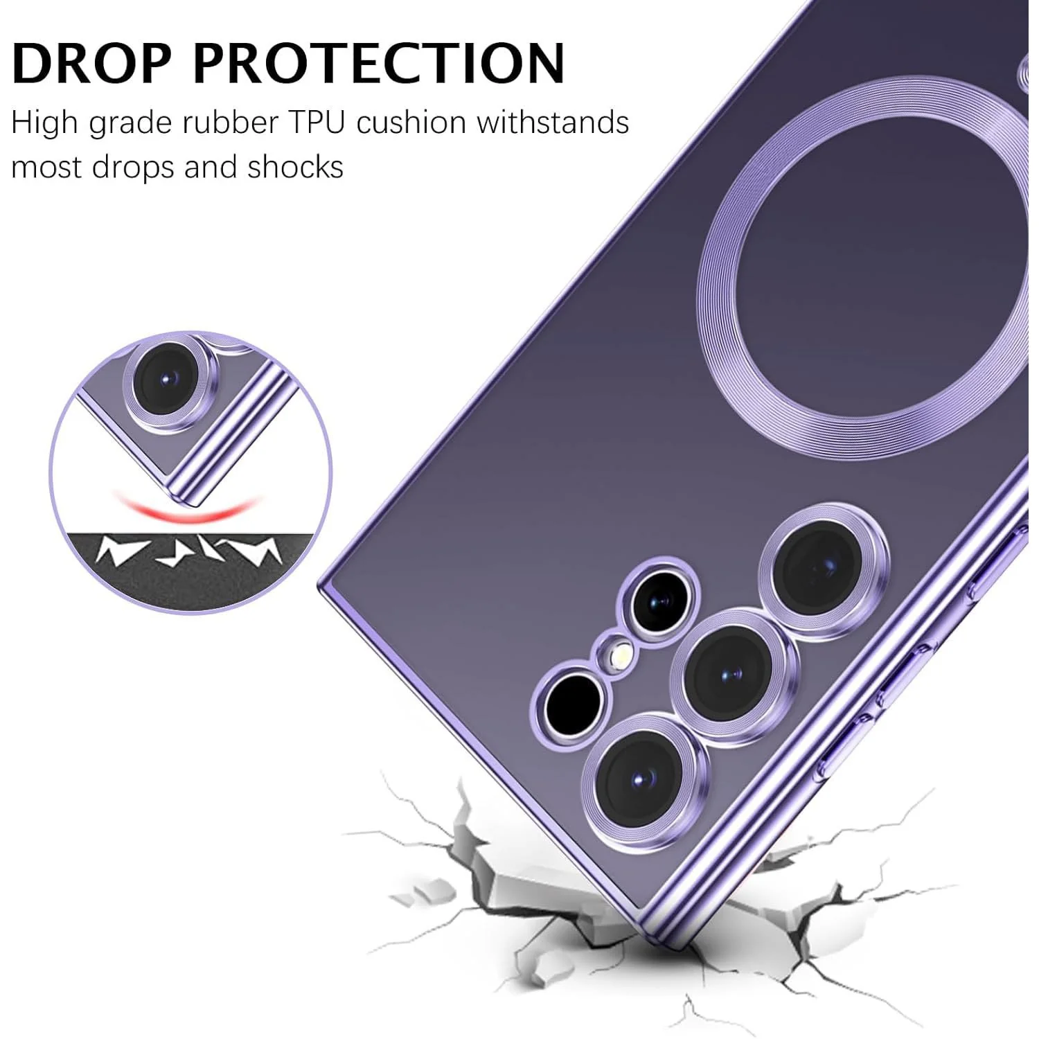 Vaku ® Samsung Galaxy S24 Ultra Luxury Electroplated Magnetic Magsafe Back Cover - Image 4