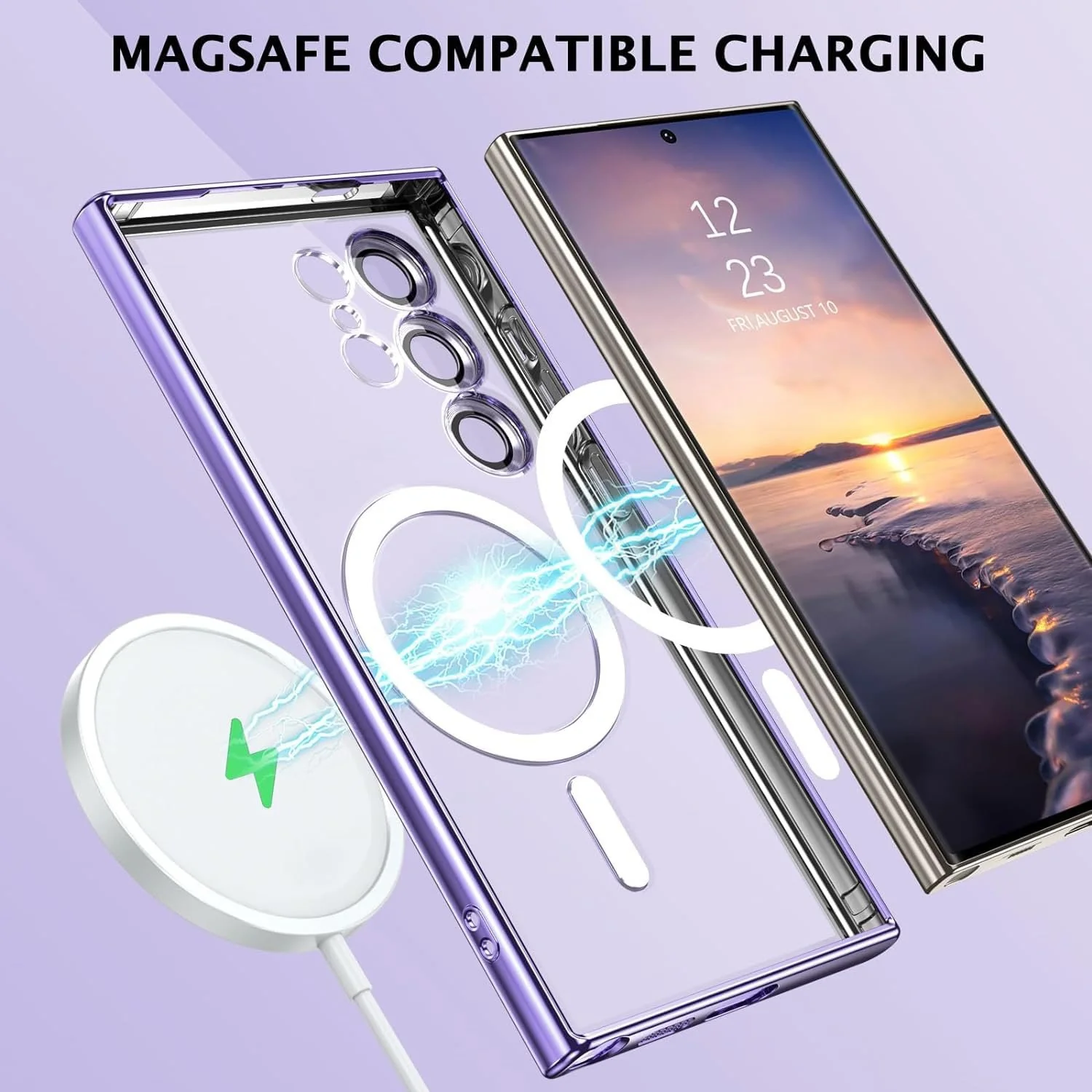Vaku ® Samsung Galaxy S24 Ultra Luxury Electroplated Magnetic Magsafe Back Cover - Image 7