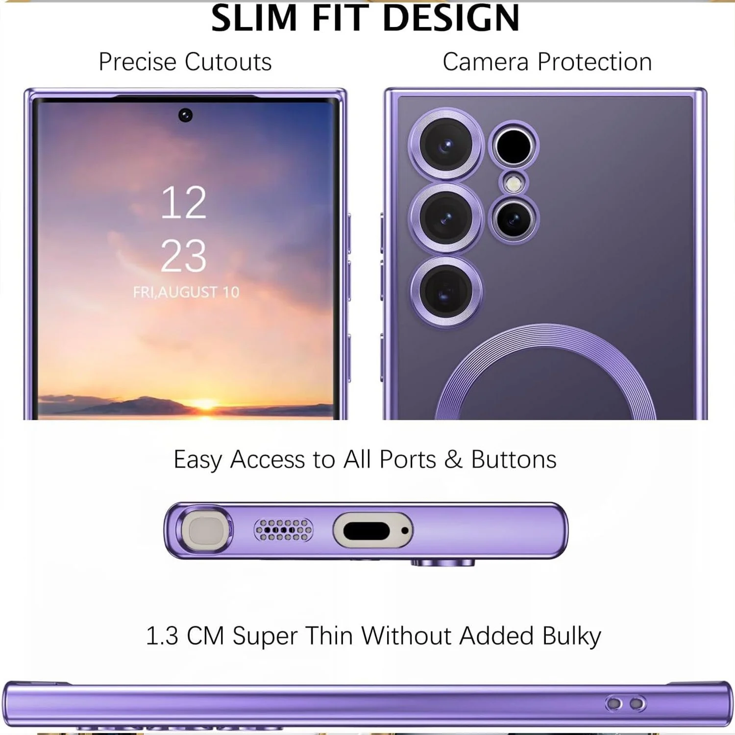 Vaku ® Samsung Galaxy S24 Ultra Luxury Electroplated Magnetic Magsafe Back Cover - Image 8