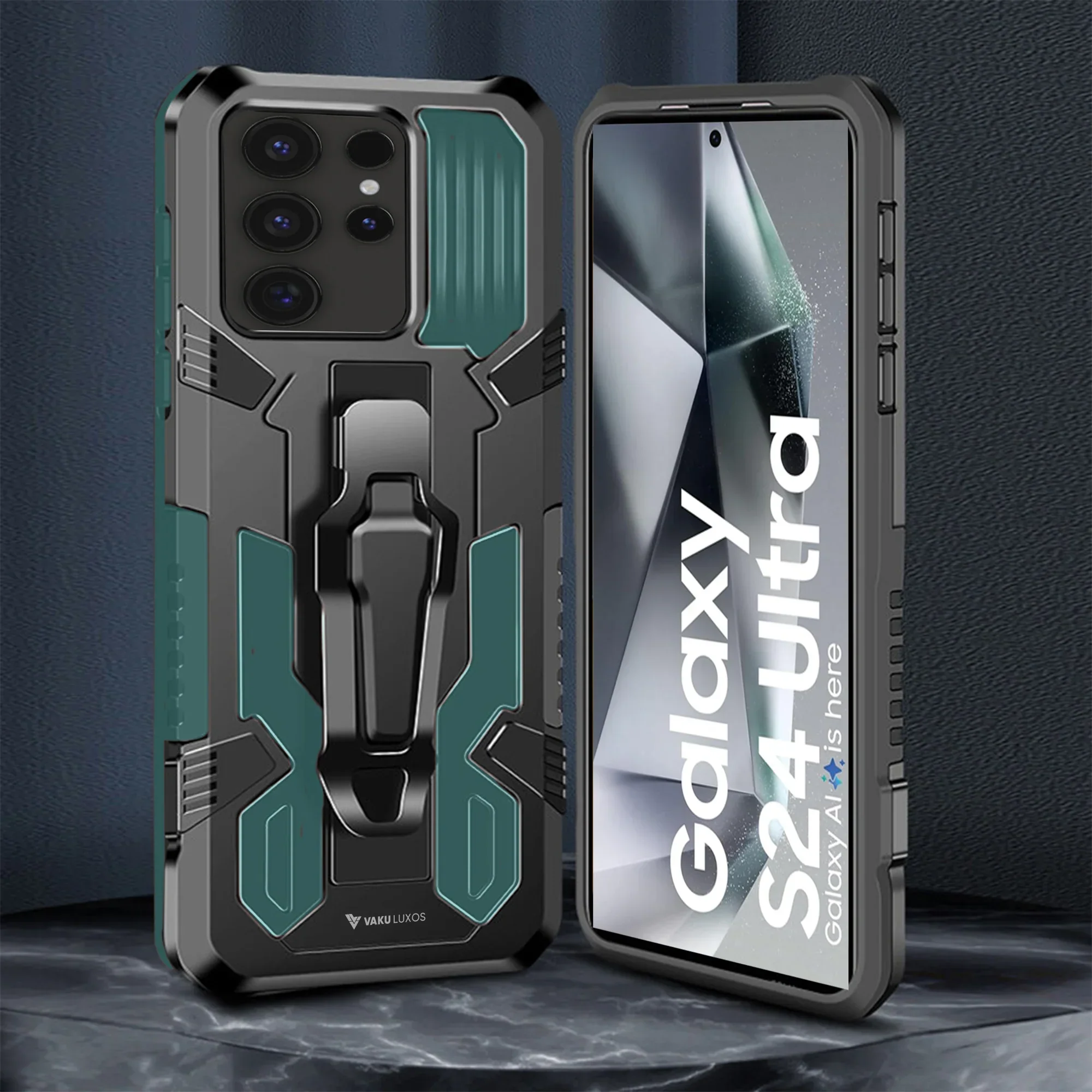 Vaku ® Samsung Galaxy S24 Ultra Vanguard Military Grade Back Cover - Image 6