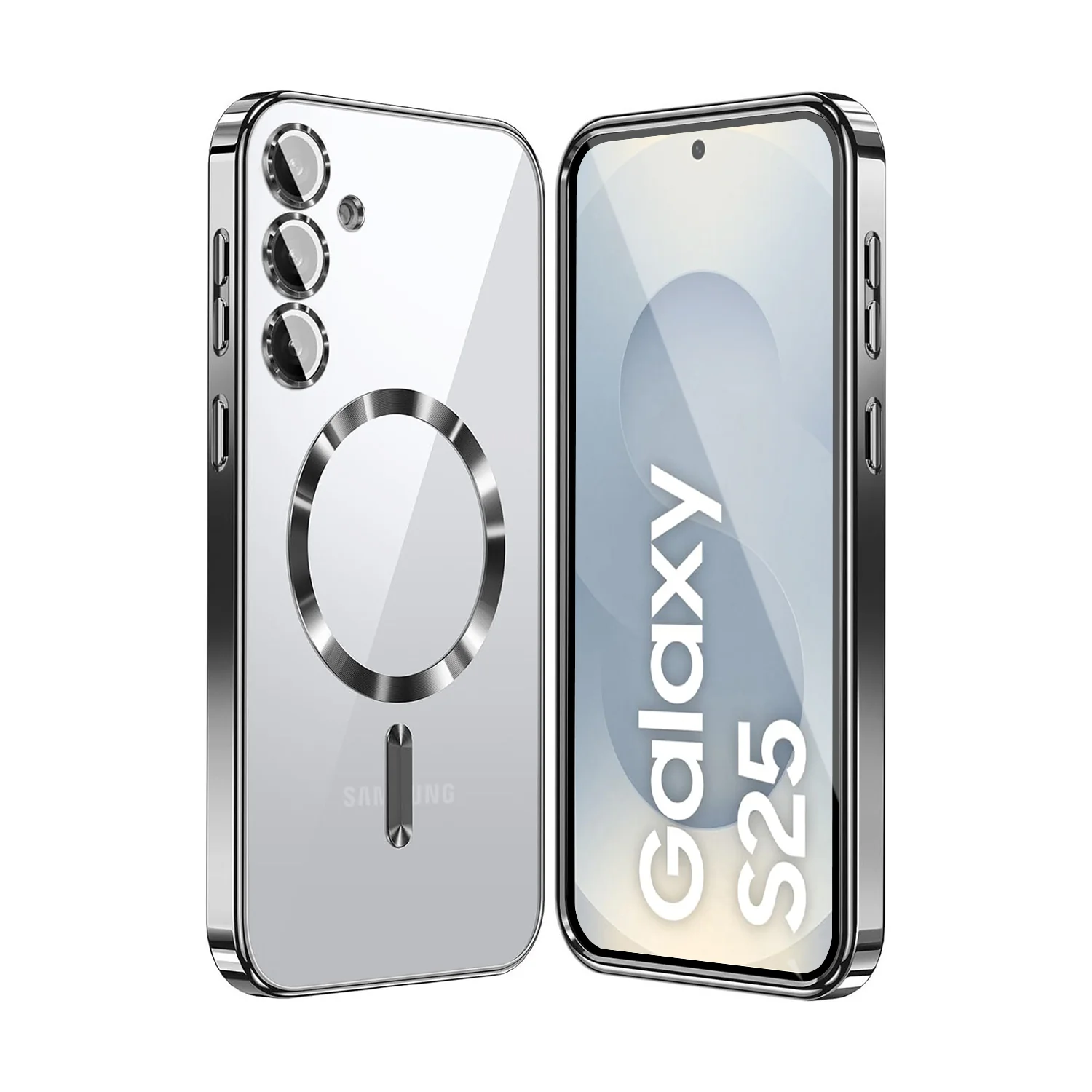 Vaku ® Samsung Galaxy S25 Luxury Electroplated Magnetic Magsafe Back Cover - Image 3