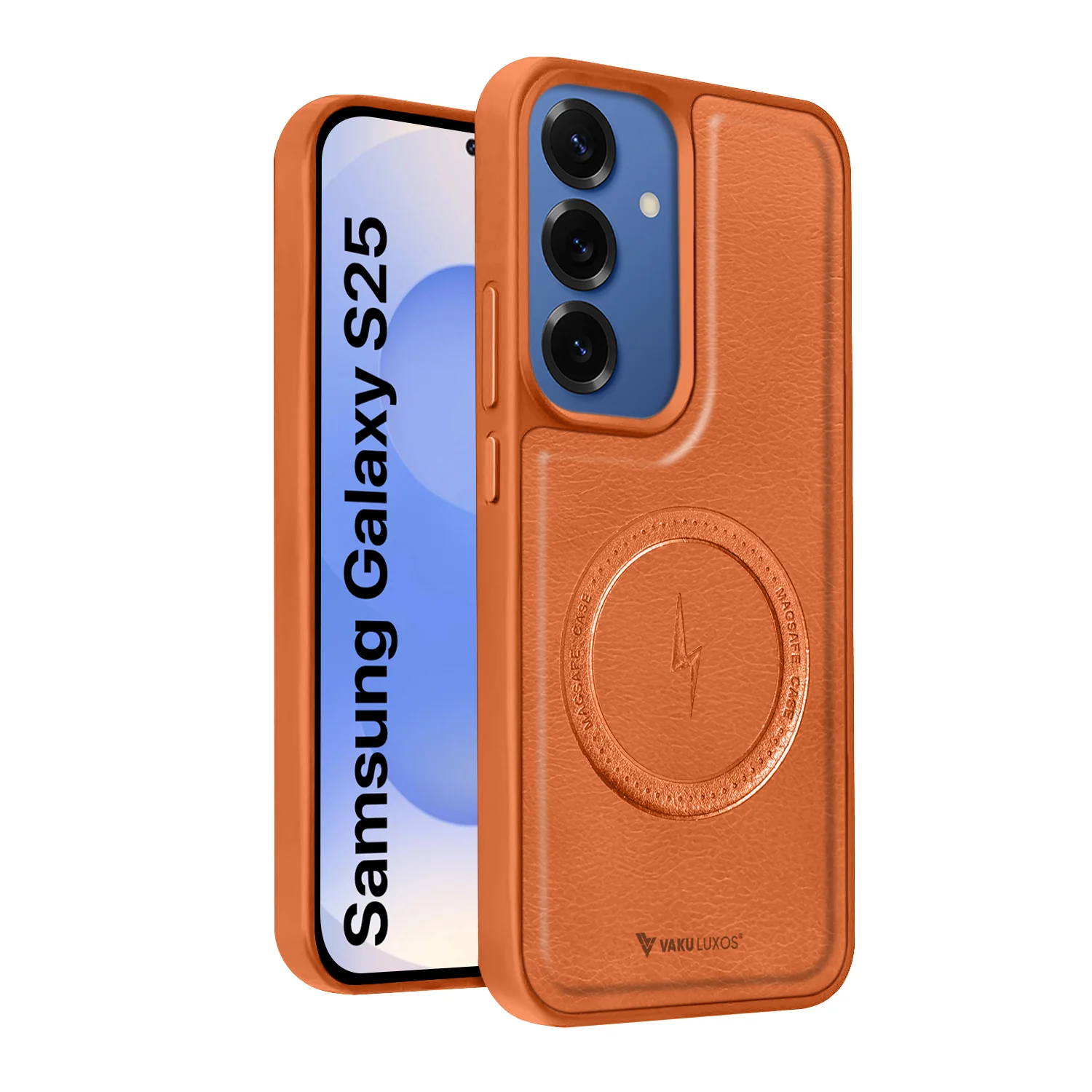 Vaku ® Samsung Galaxy S25 Maxtron Leather Stitched Magnetic Magsafe Back Cover