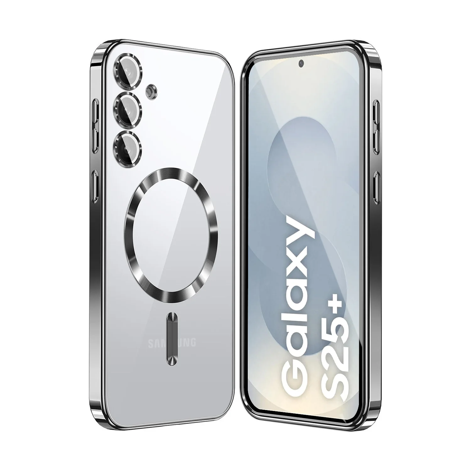 Vaku ® Samsung Galaxy S25 Plus Luxury Electroplated Magnetic Magsafe Back Cover - Image 3