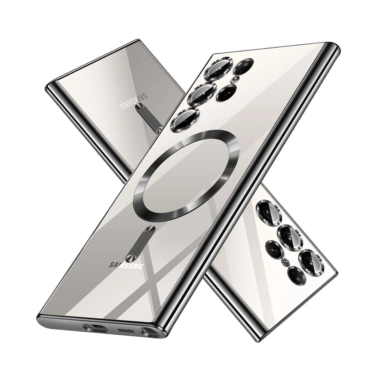 Vaku ® Samsung Galaxy S25 Ultra Luxury Electroplated Magnetic Magsafe Back Cover - Image 4