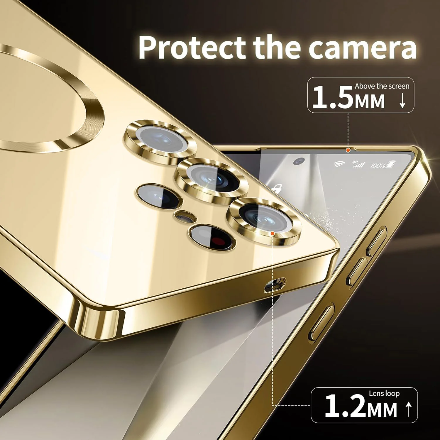 Vaku ® Samsung Galaxy S25 Ultra Luxury Electroplated Magnetic Magsafe Back Cover - Image 7
