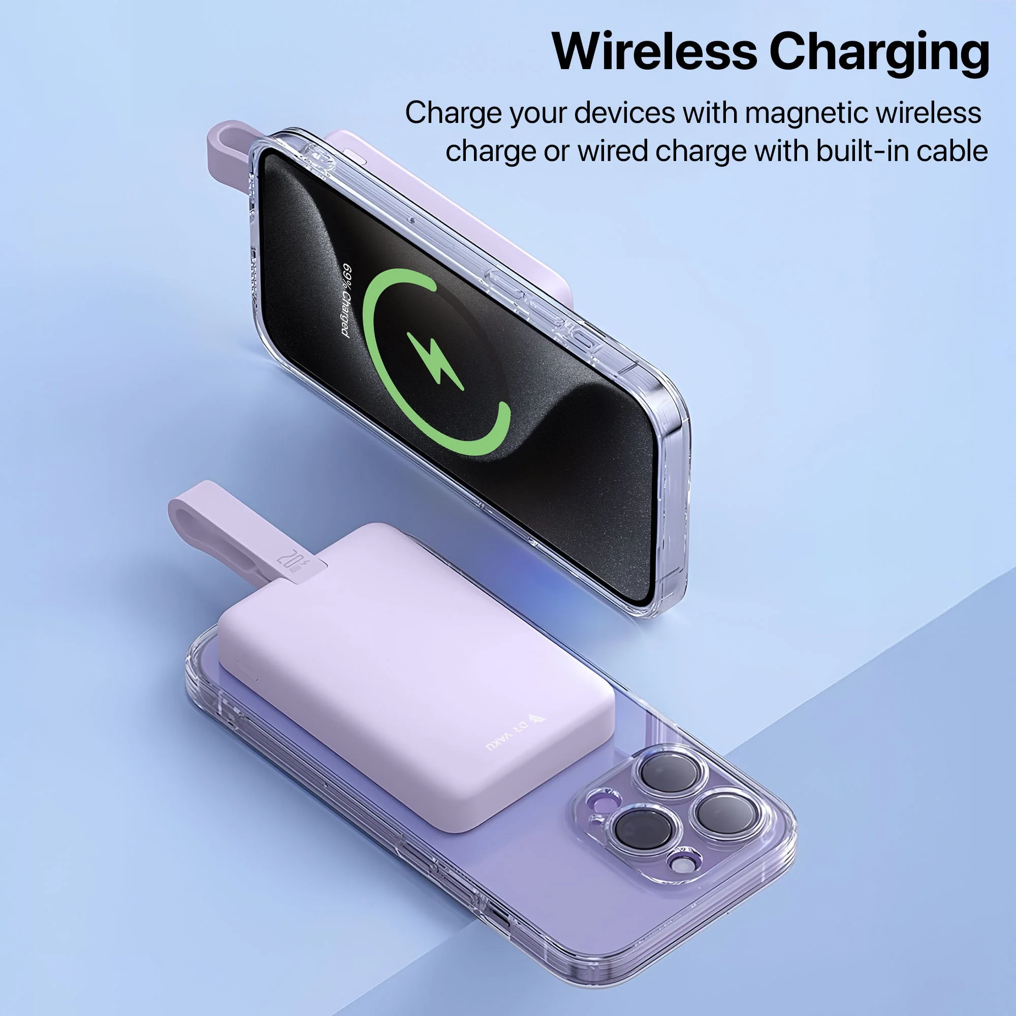 Vaku ® SyncFlow MagPro 10000mAh Magnetic Wireless Power Bank 15W Magsafe & 22.5w PD Type C Fast Charging - Image 5