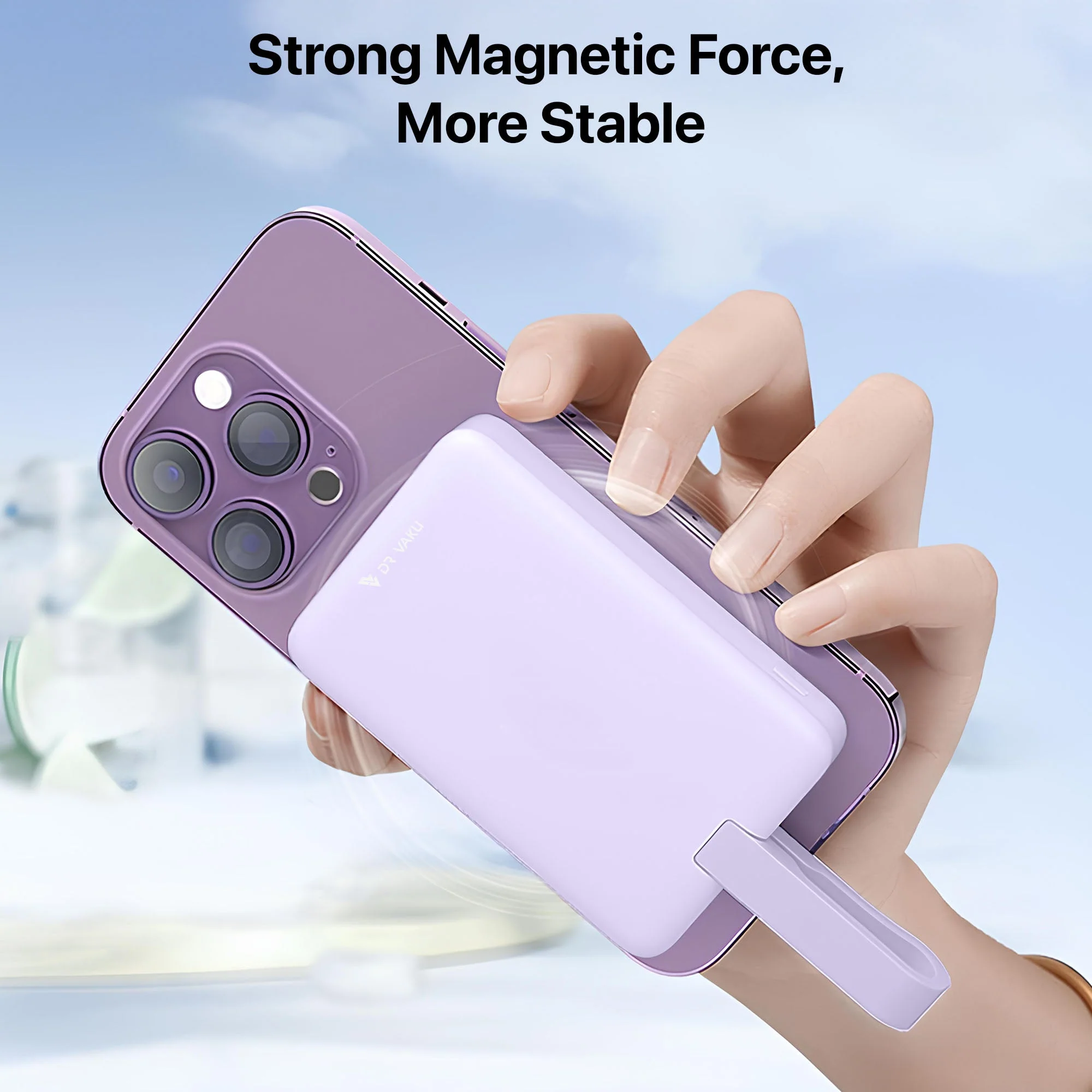 Vaku ® SyncFlow MagPro 10000mAh Magnetic Wireless Power Bank 15W Magsafe & 22.5w PD Type C Fast Charging - Image 6
