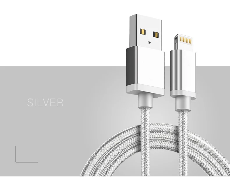 Vaku ® USB To Lightning Nylon Braided Data-Charging Cable - Image 2