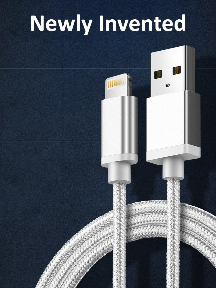 Vaku ® USB To Lightning Nylon Braided Data-Charging Cable - Image 4