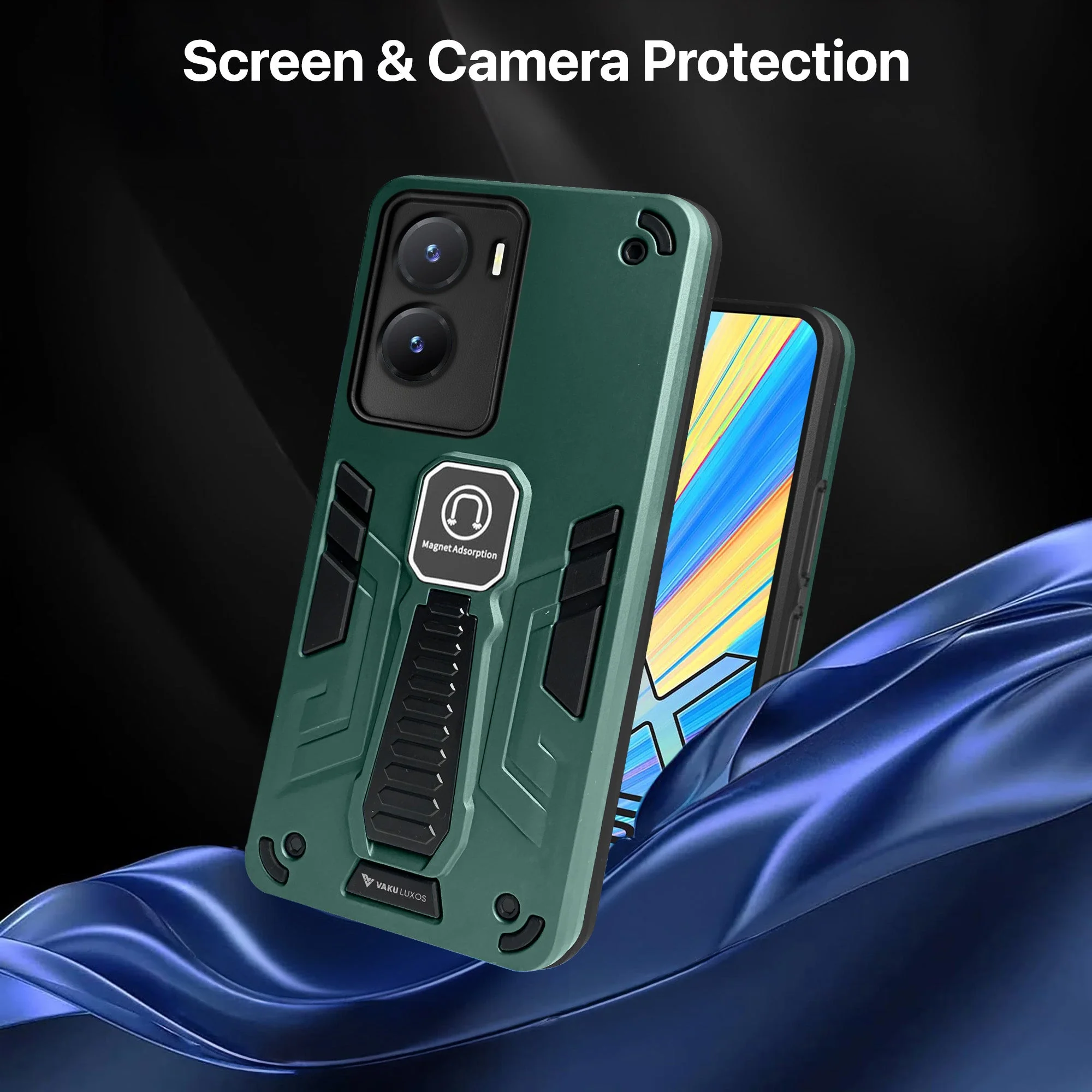 Vaku ® Vivo T2x 5G Valor Military Grade Shockproof Back Cover - Image 10