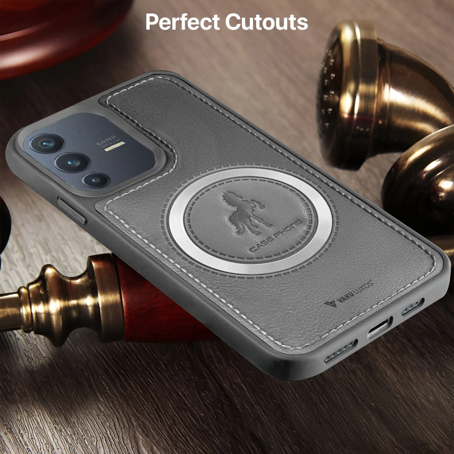 Vaku ® Vivo V23 5G Astrid Luxury PU Leather Back Cover - Image 10
