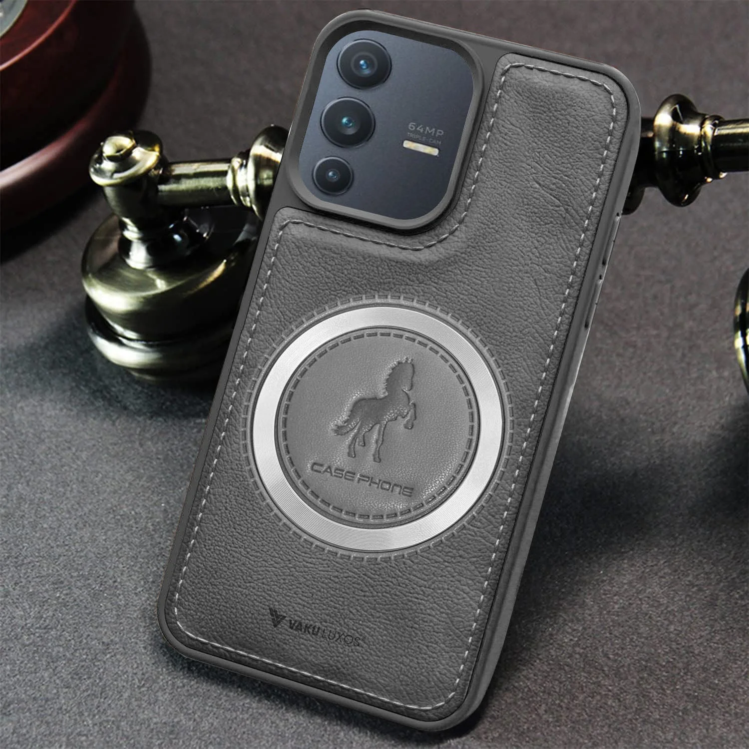 Vaku ® Vivo V23 5G Astrid Luxury PU Leather Back Cover - Image 12