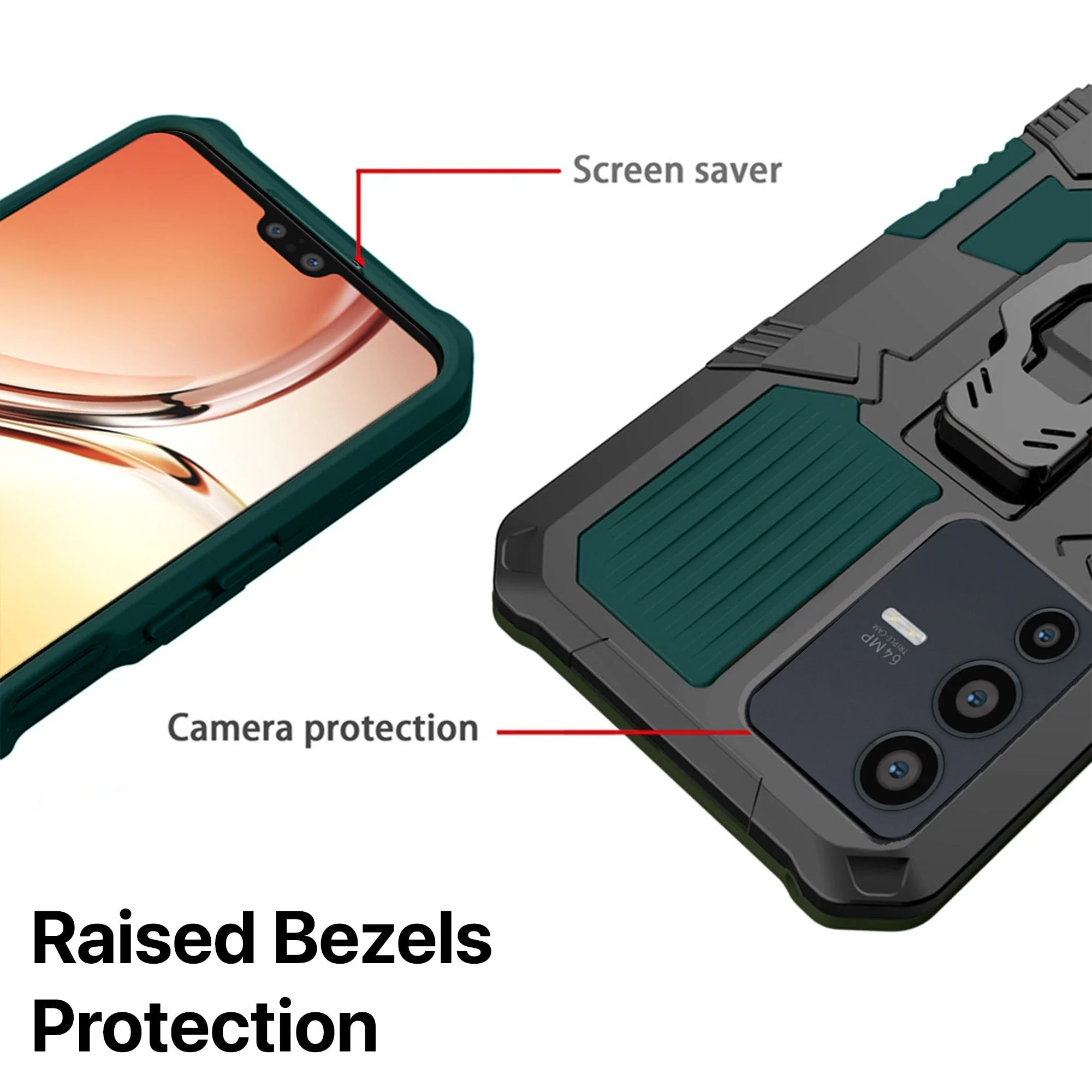 Vaku ® Vivo V23 5G Vanguard Military Grade Back Cover - Image 8