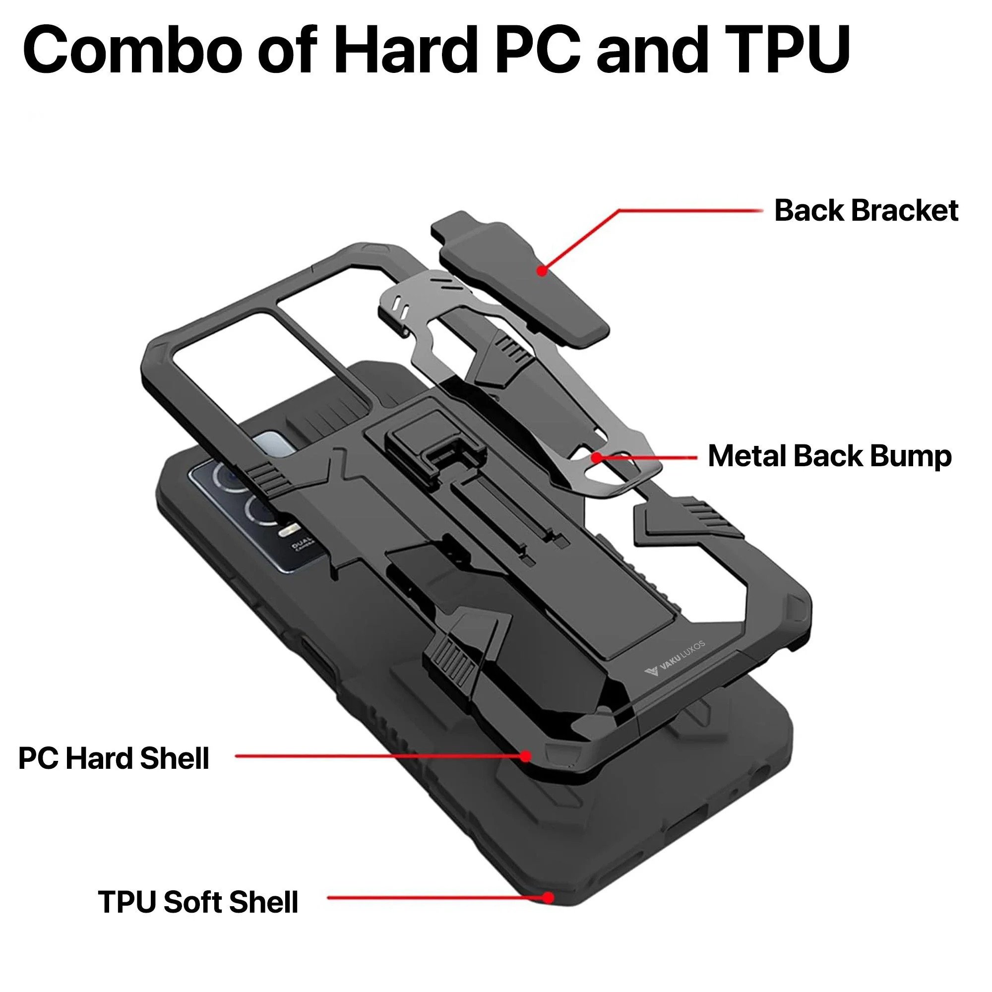 Vaku ® Vivo V23 5G Vanguard Military Grade Back Cover - Image 9