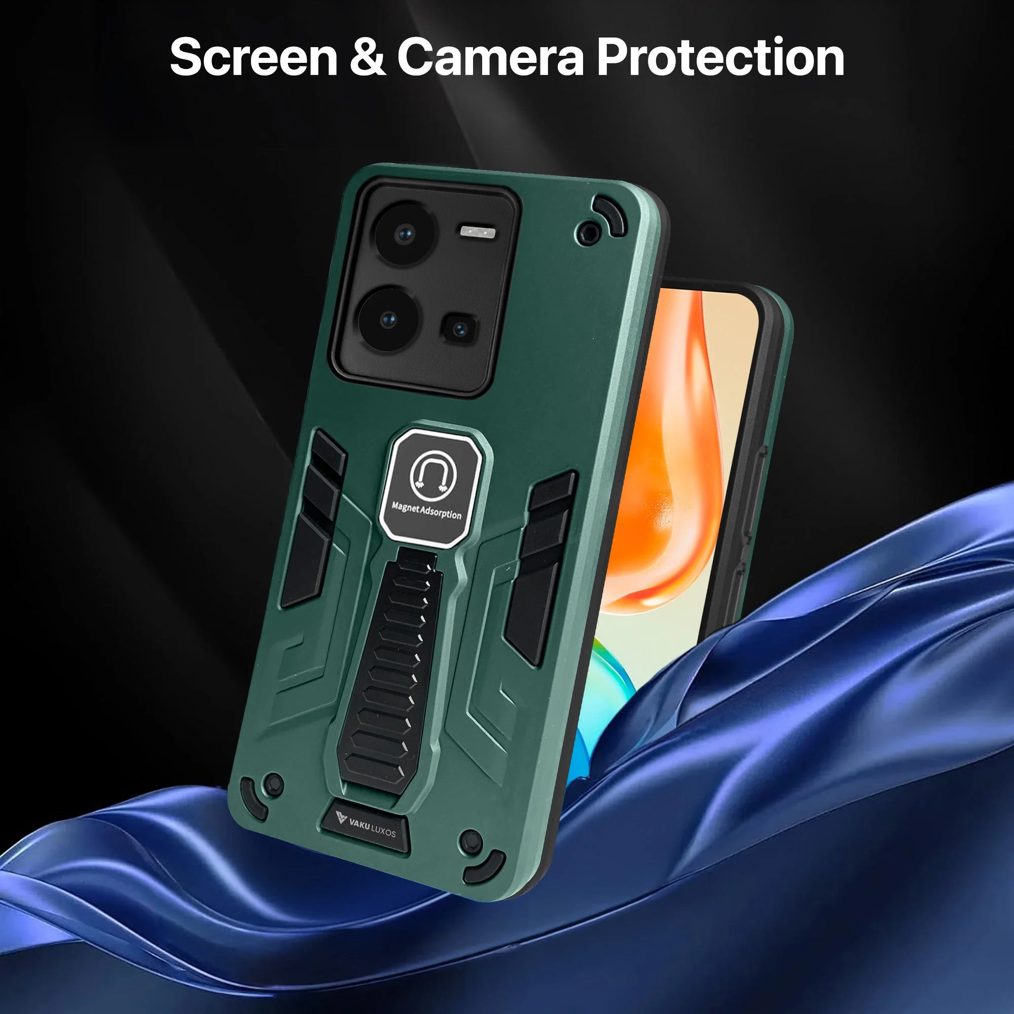 Vaku ® Vivo V25 5G Valor Military Grade Shockproof Back Cover - Image 9