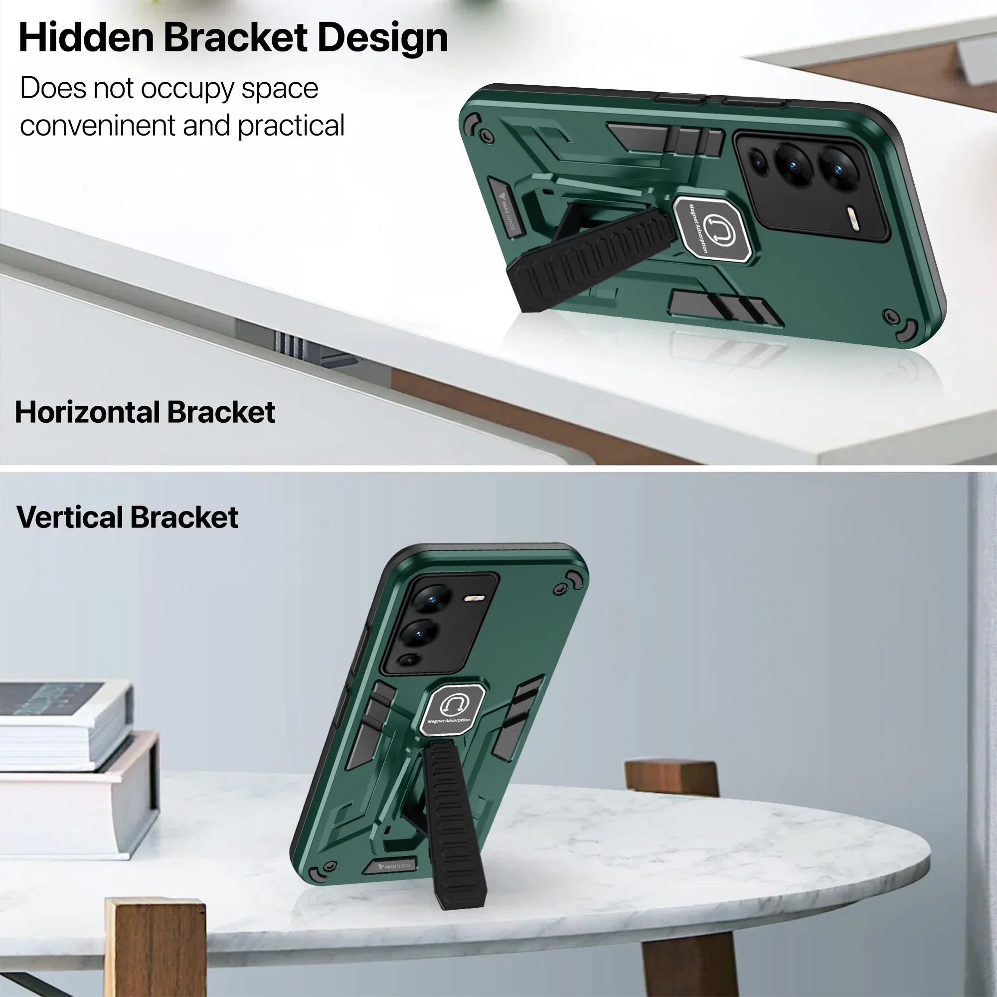 Vaku ® Vivo V25 Pro Valor Military Grade Shockproof Back Cover - Image 11