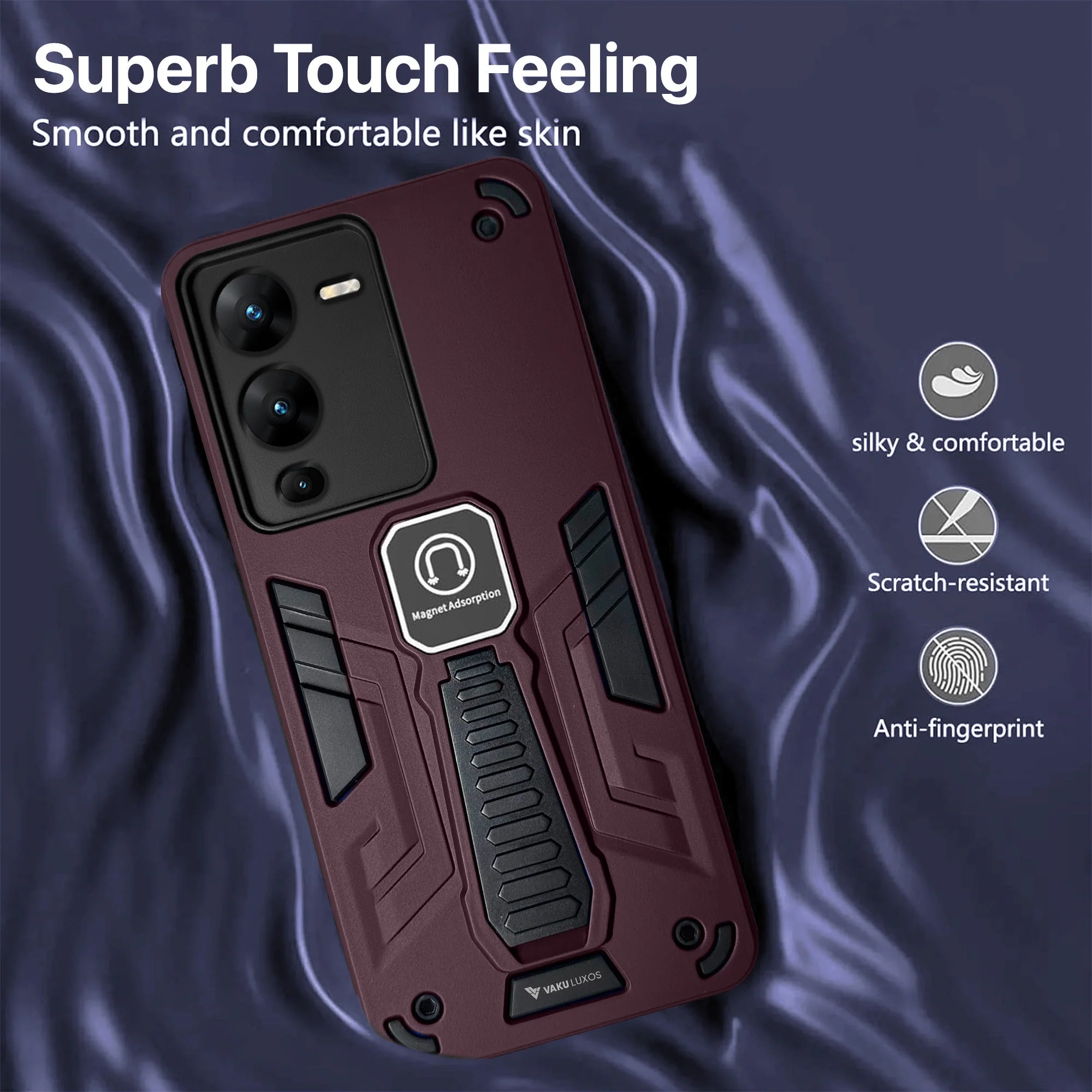 Vaku ® Vivo V25 Pro Valor Military Grade Shockproof Back Cover - Image 12