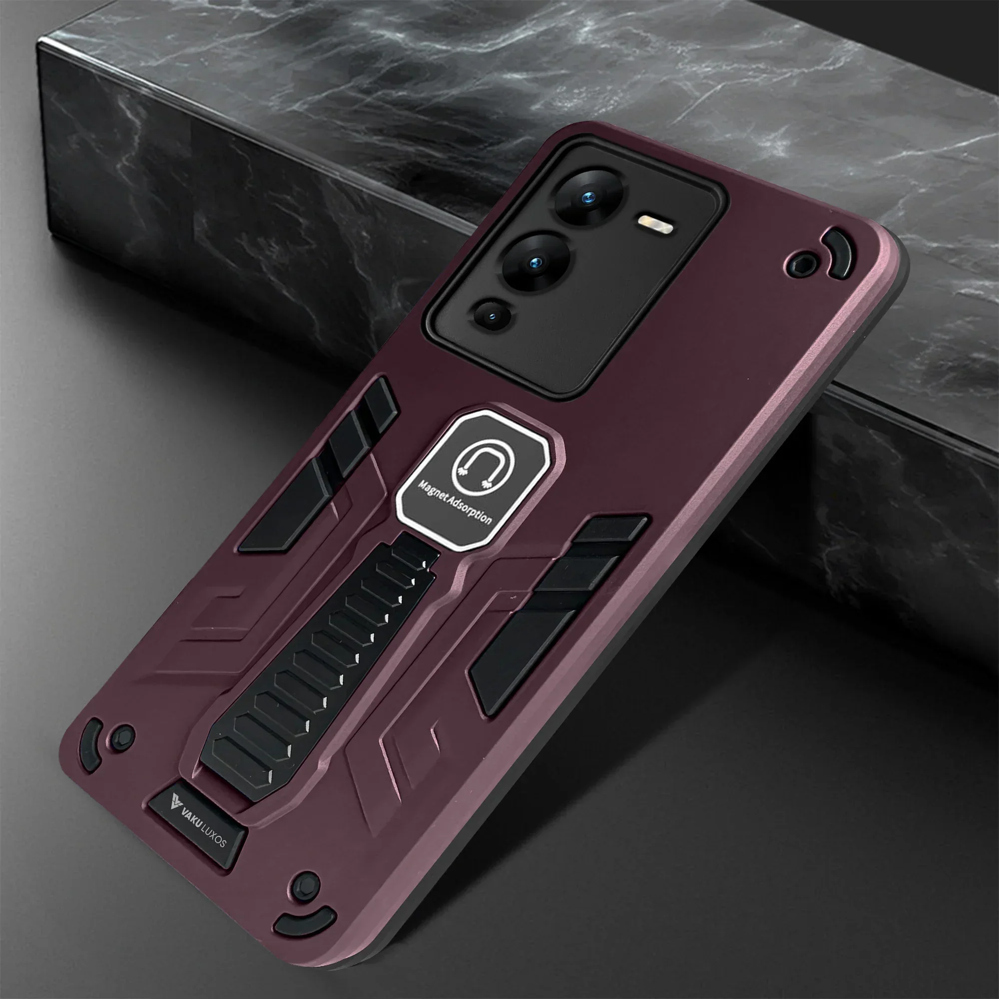 Vaku ® Vivo V25 Pro Valor Military Grade Shockproof Back Cover - Image 2